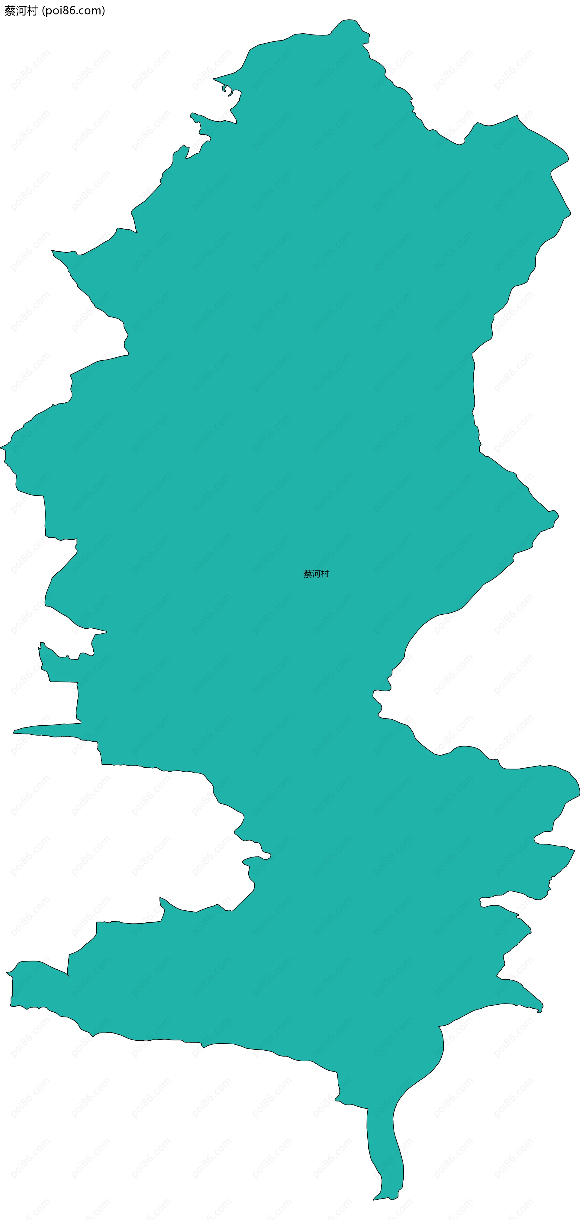 蔡河村边界地图