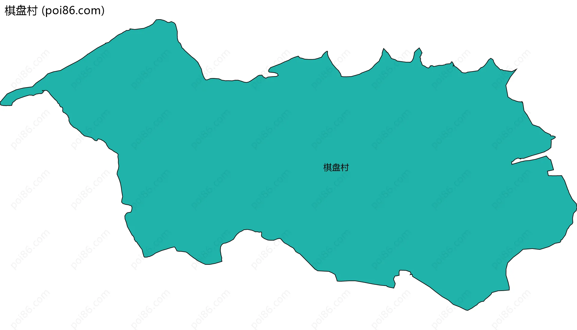 棋盘村边界地图