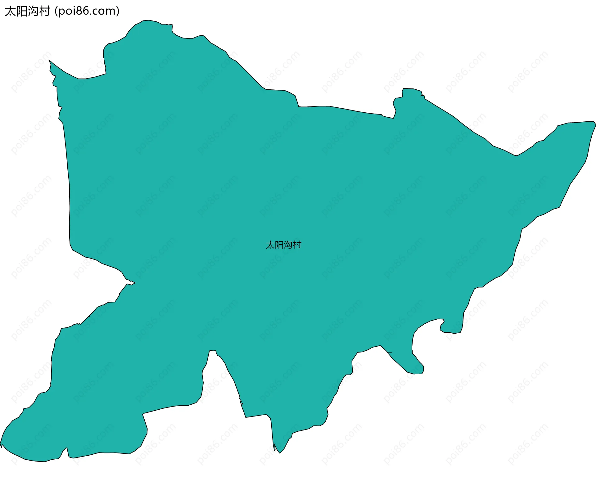 太阳沟村边界地图