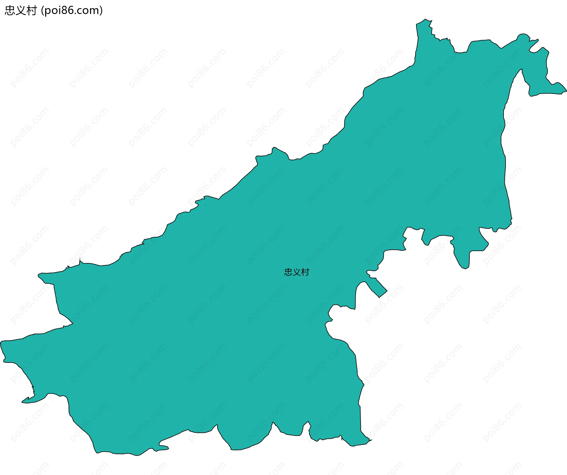 忠义村边界地图