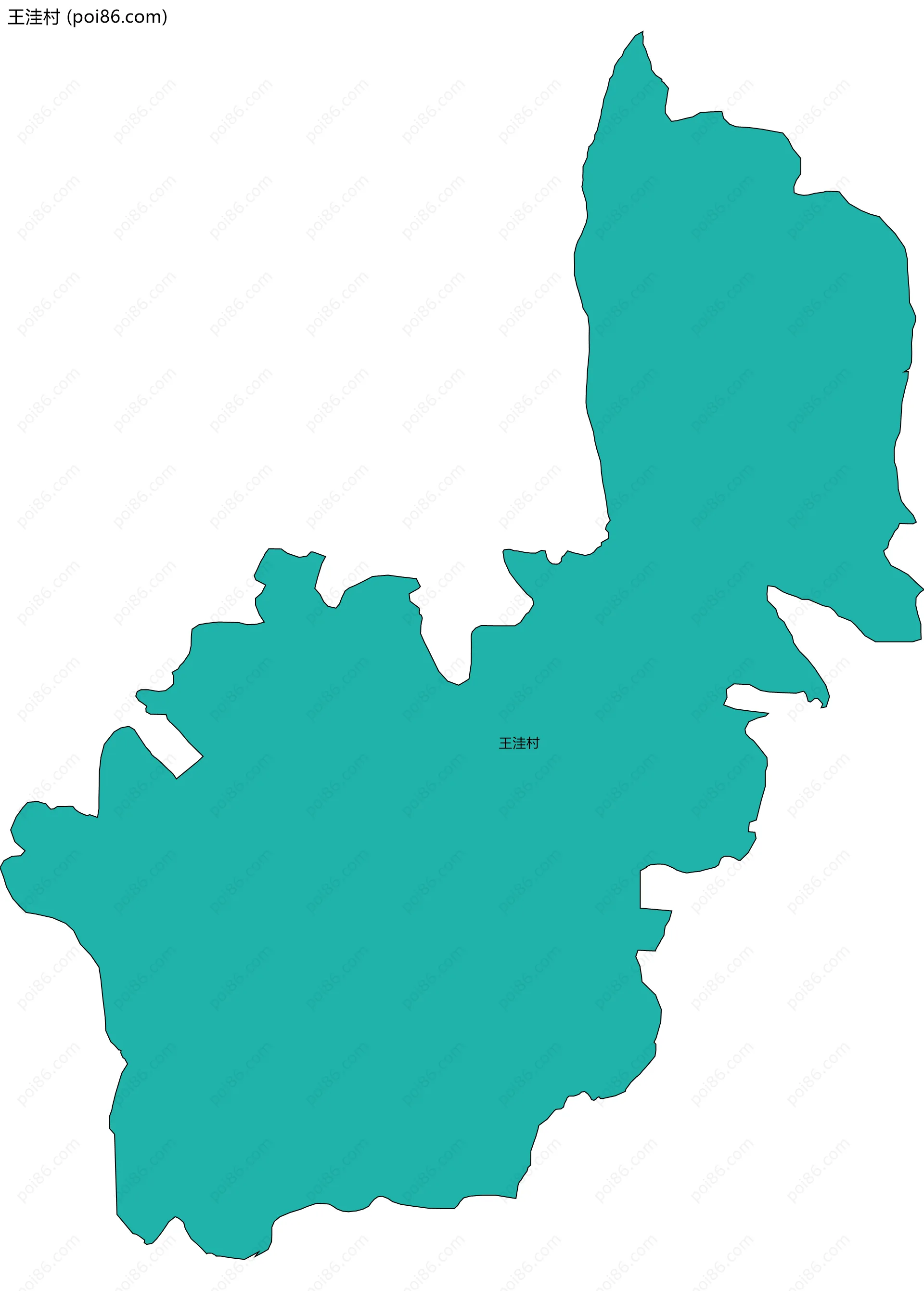 王洼村边界地图