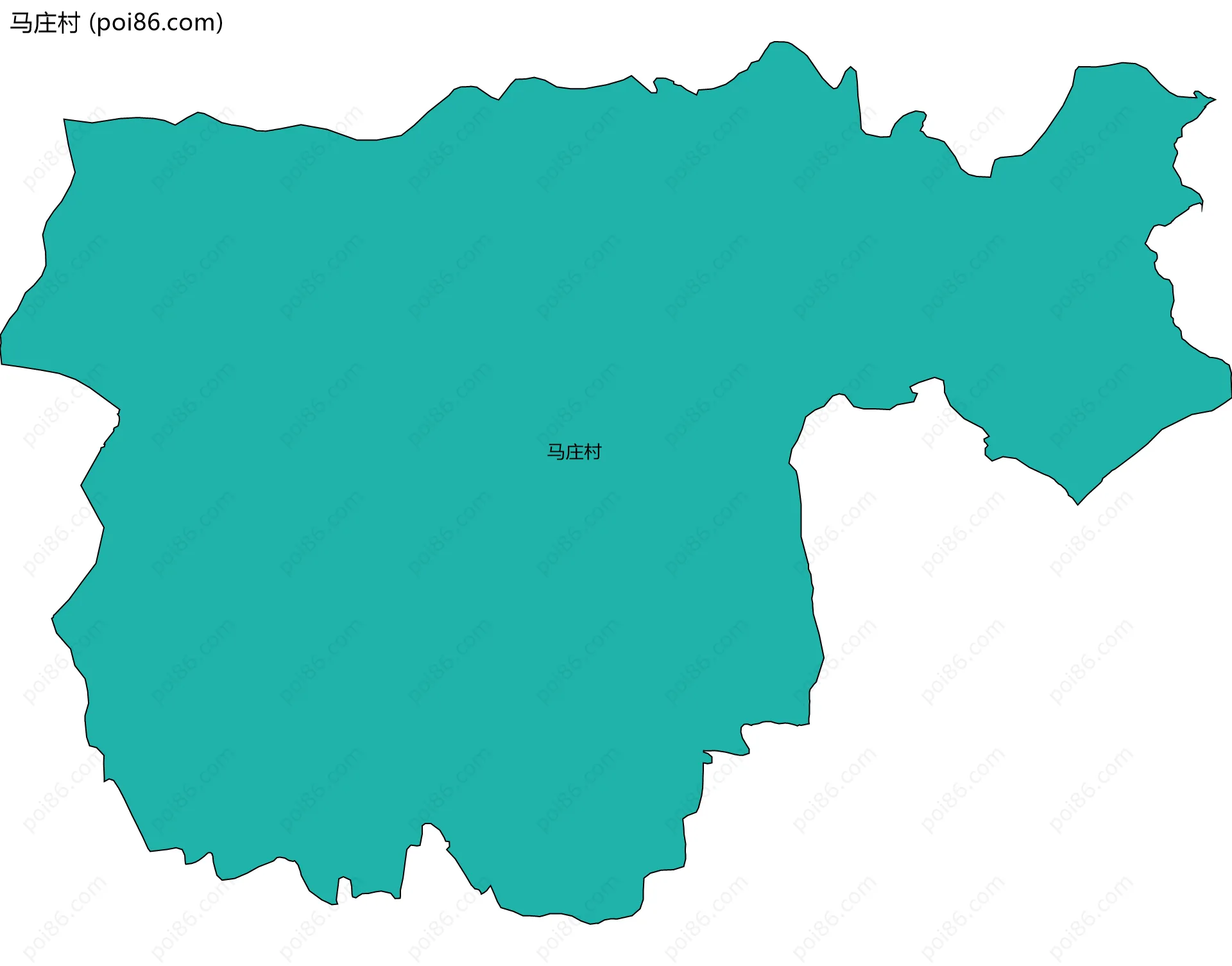 马庄村边界地图