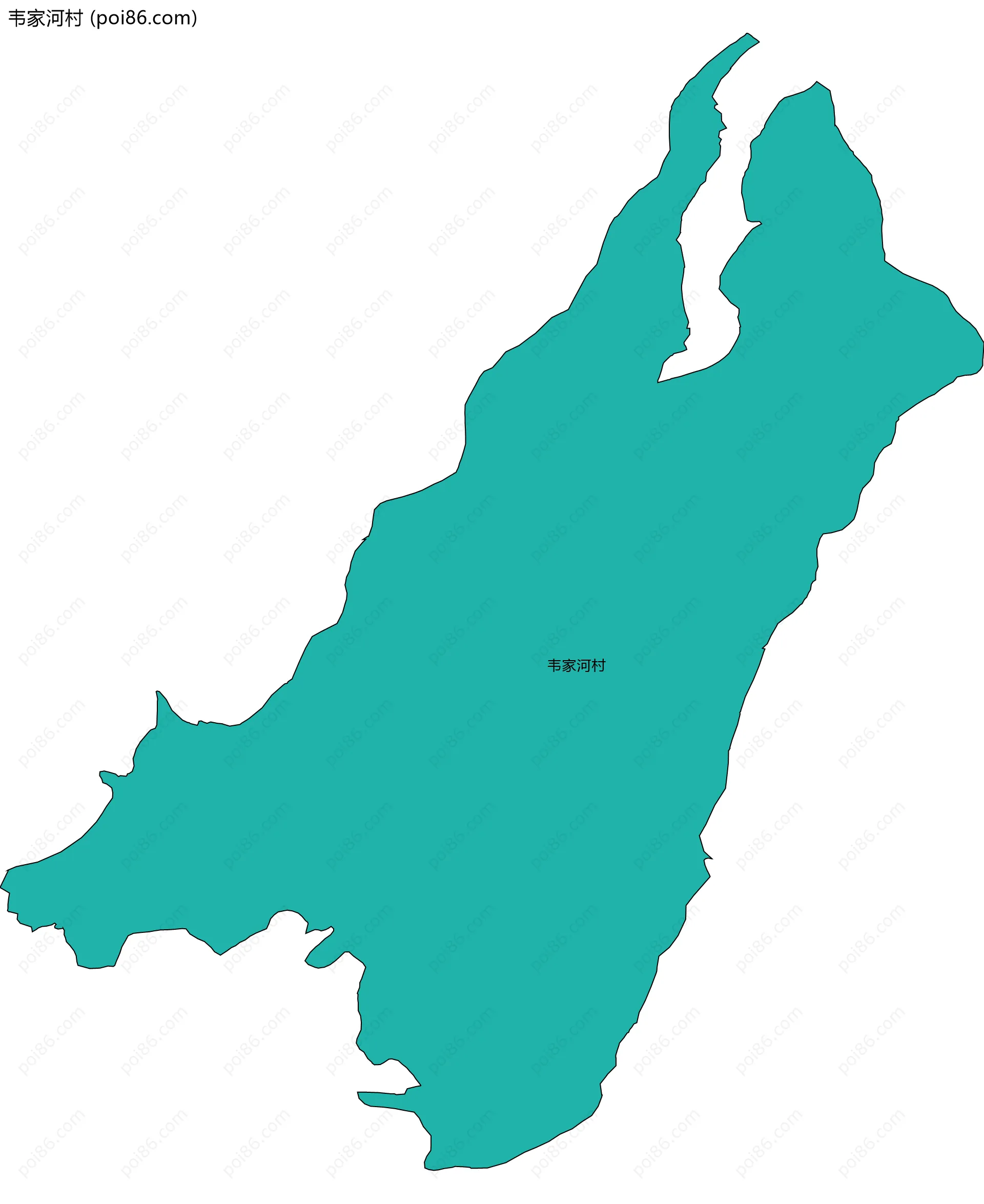 韦家河村边界地图