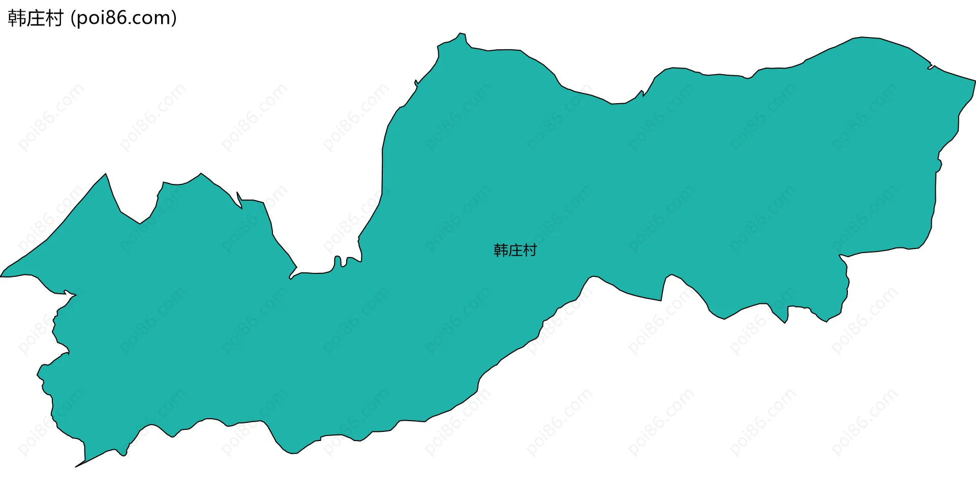 韩庄村边界地图