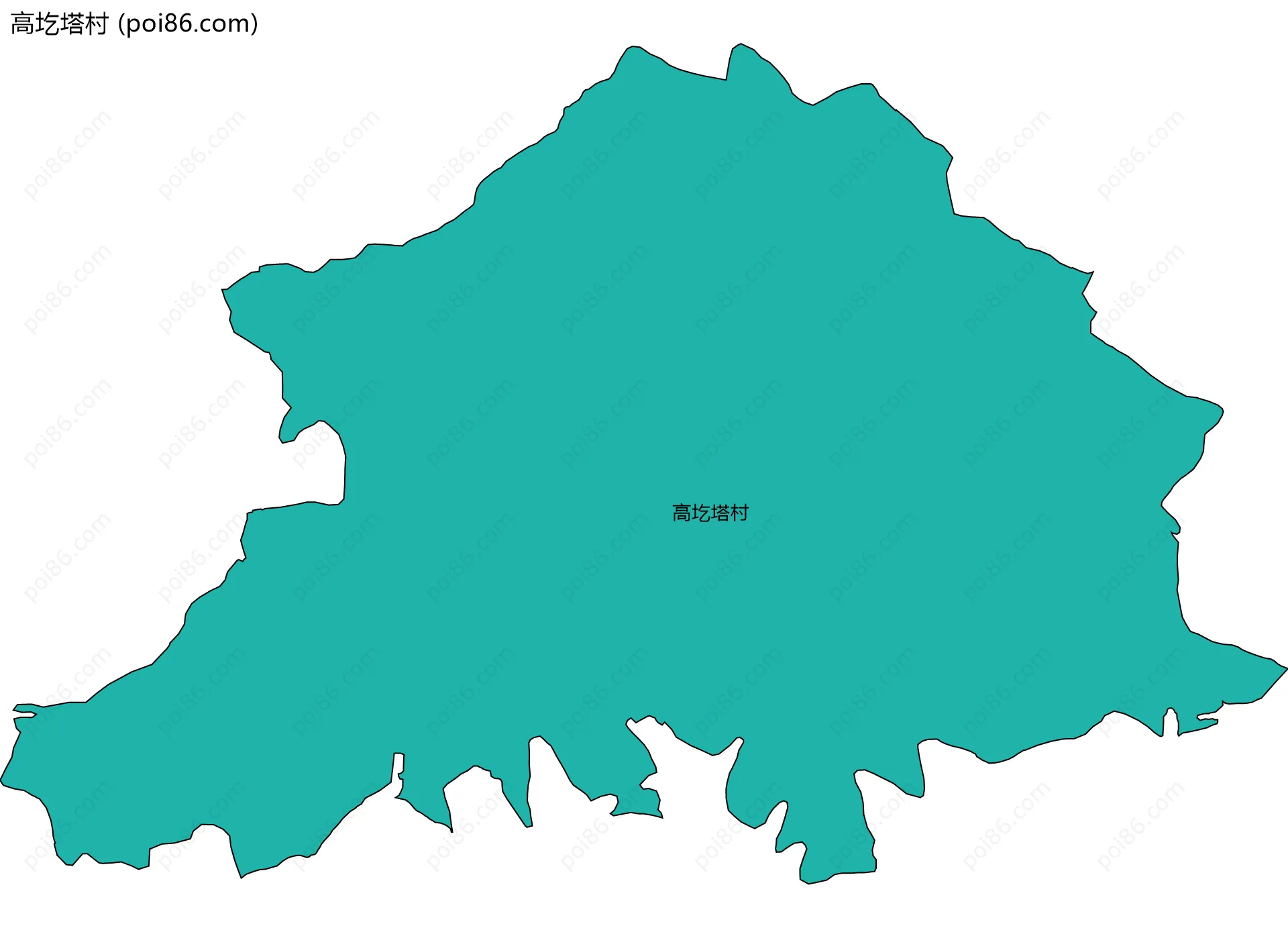 高圪塔村边界地图