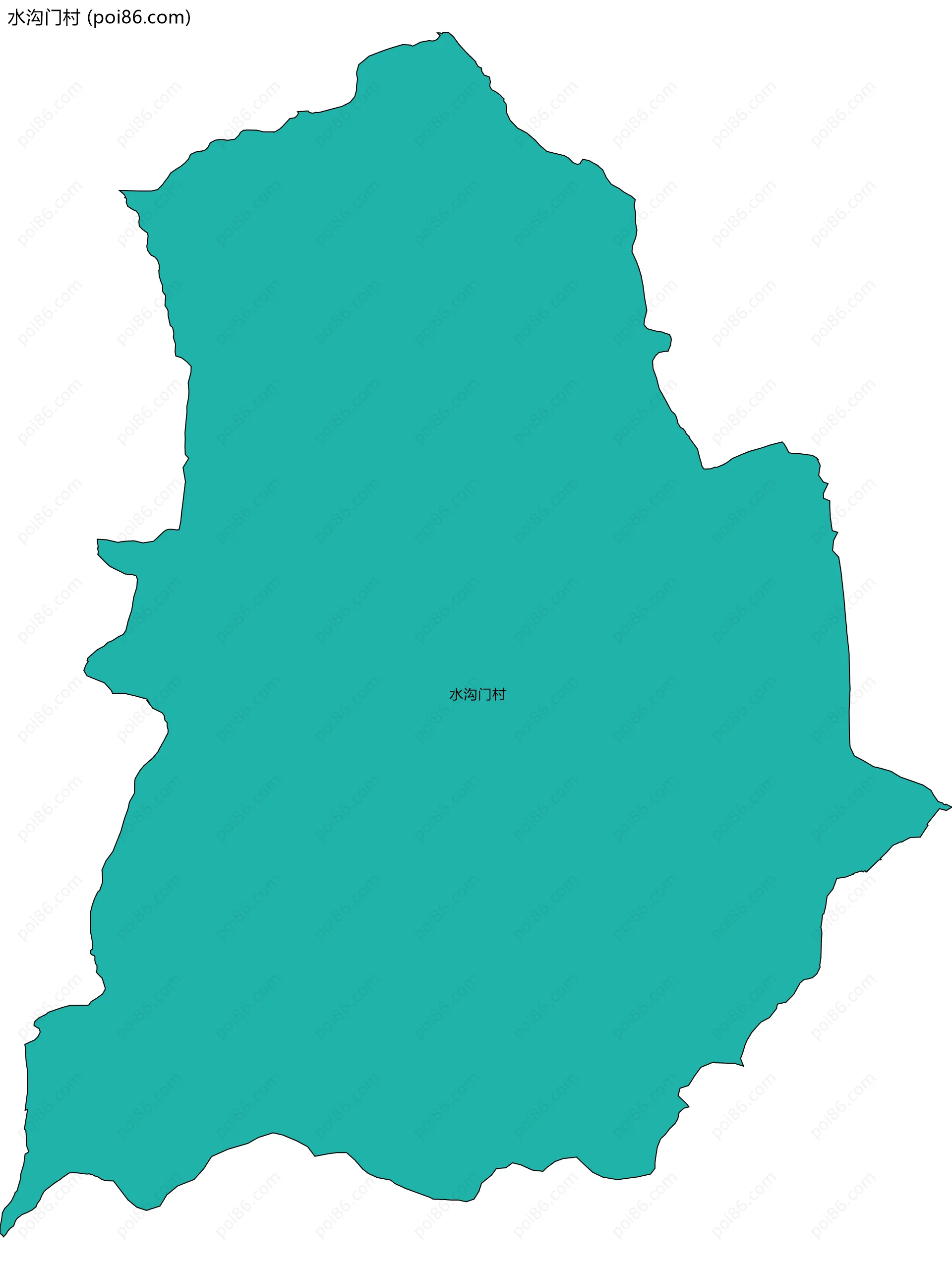 水沟门村边界地图