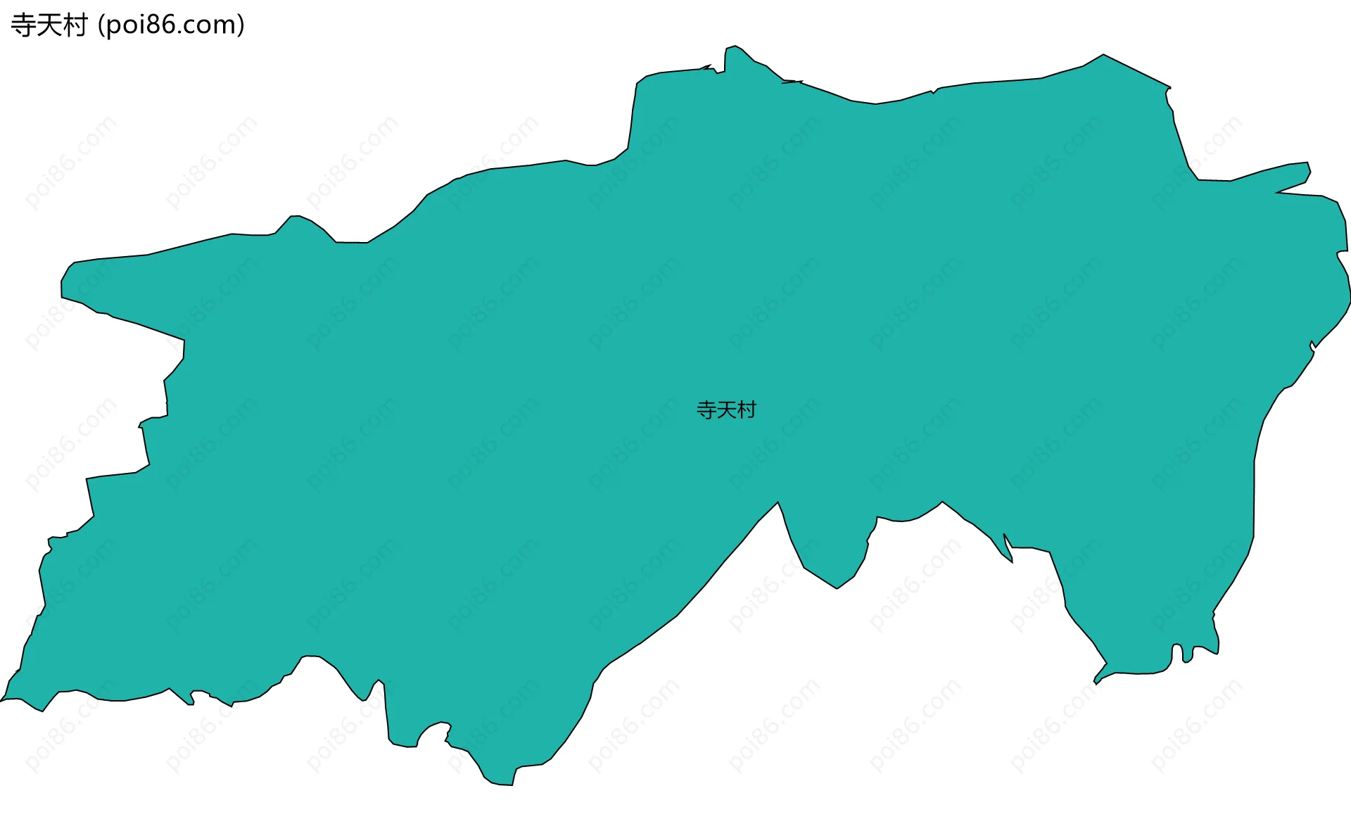 寺天村边界地图