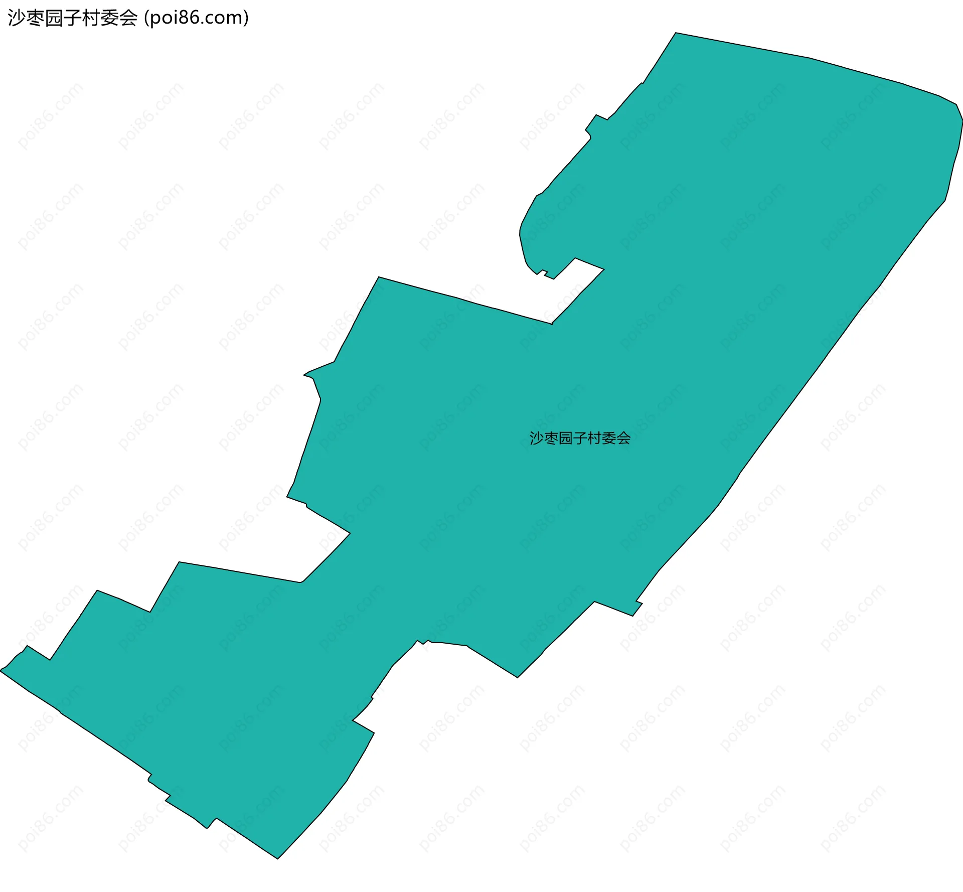 沙枣园子村委会边界地图