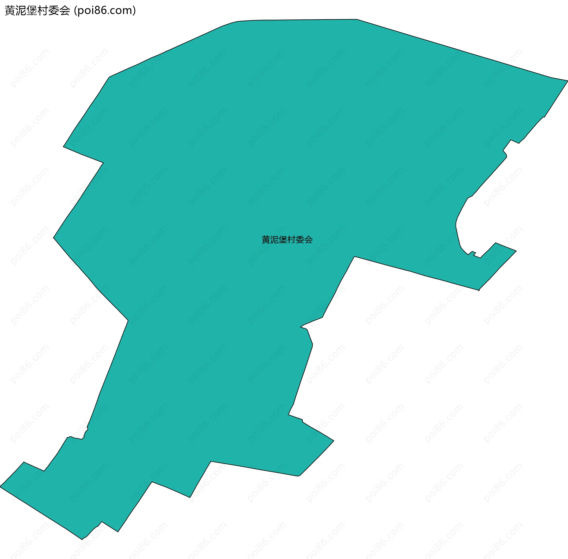 黄泥堡村委会边界地图