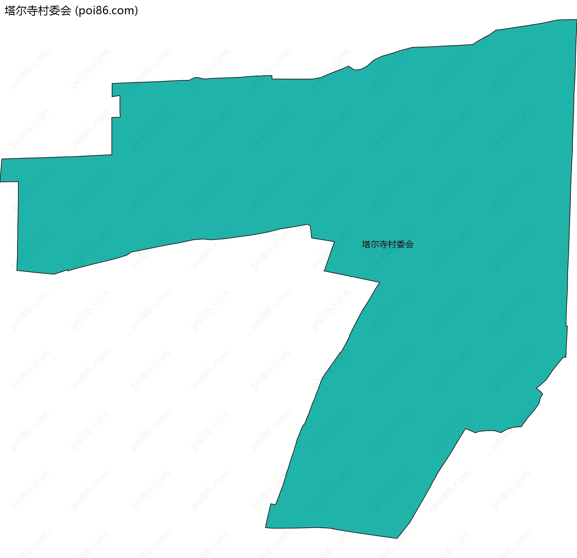 塔尔寺村委会边界地图
