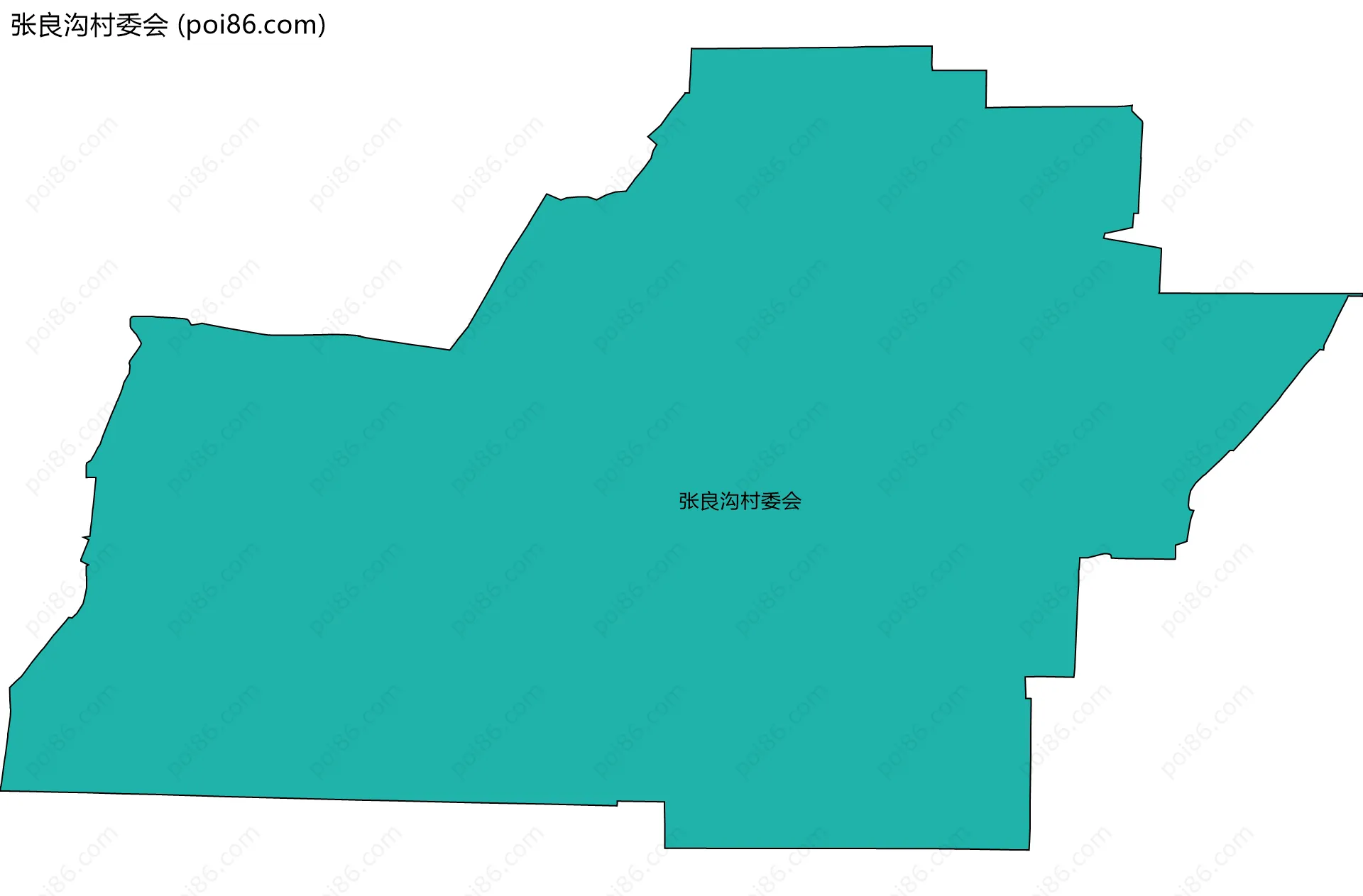 张良沟村委会边界地图