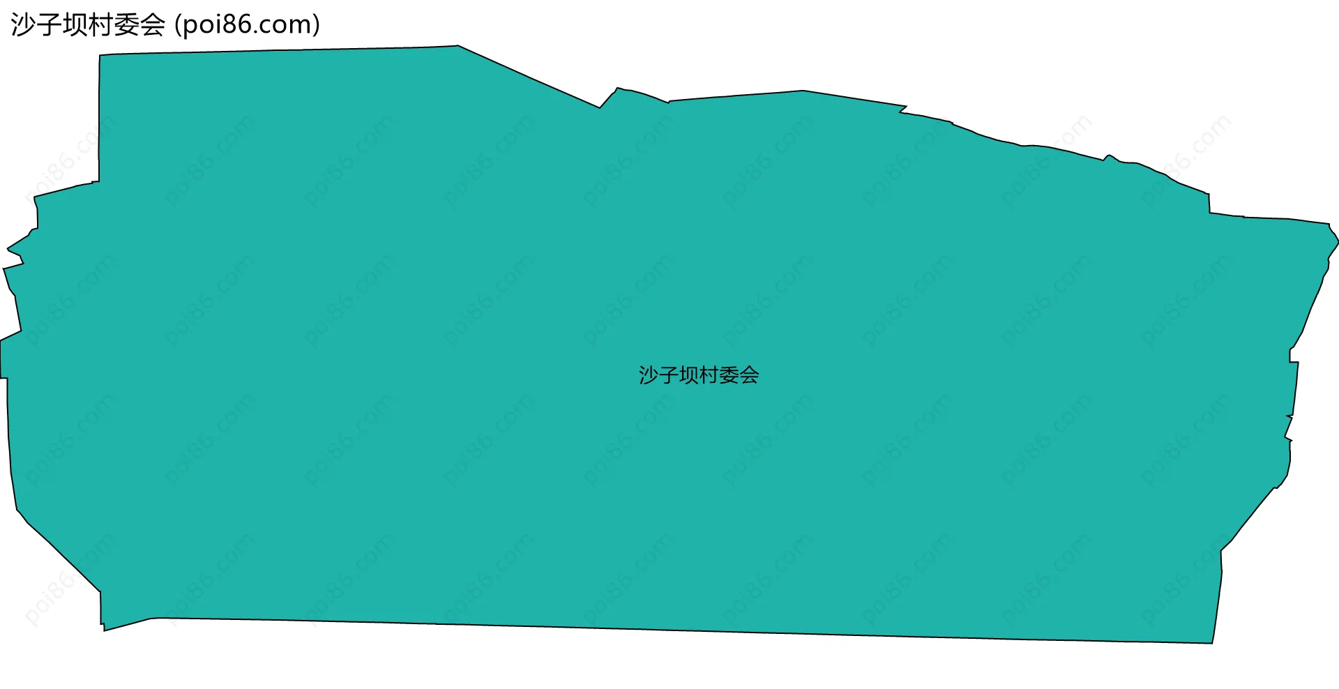 沙子坝村委会边界地图