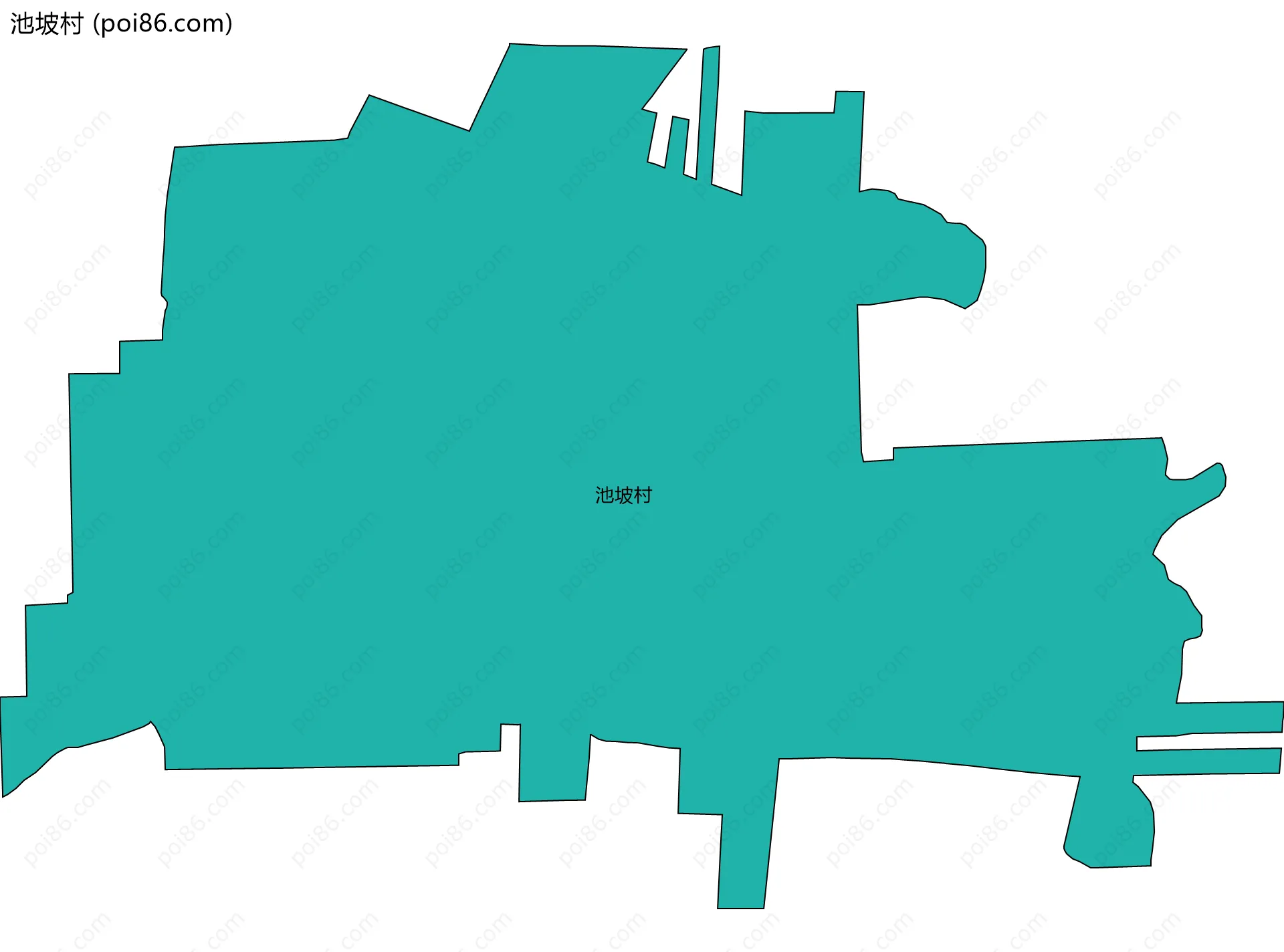 池坡村边界地图