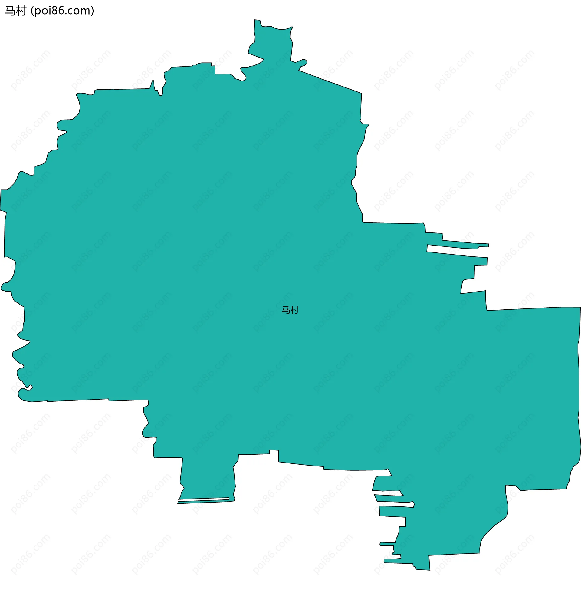 马村边界地图
