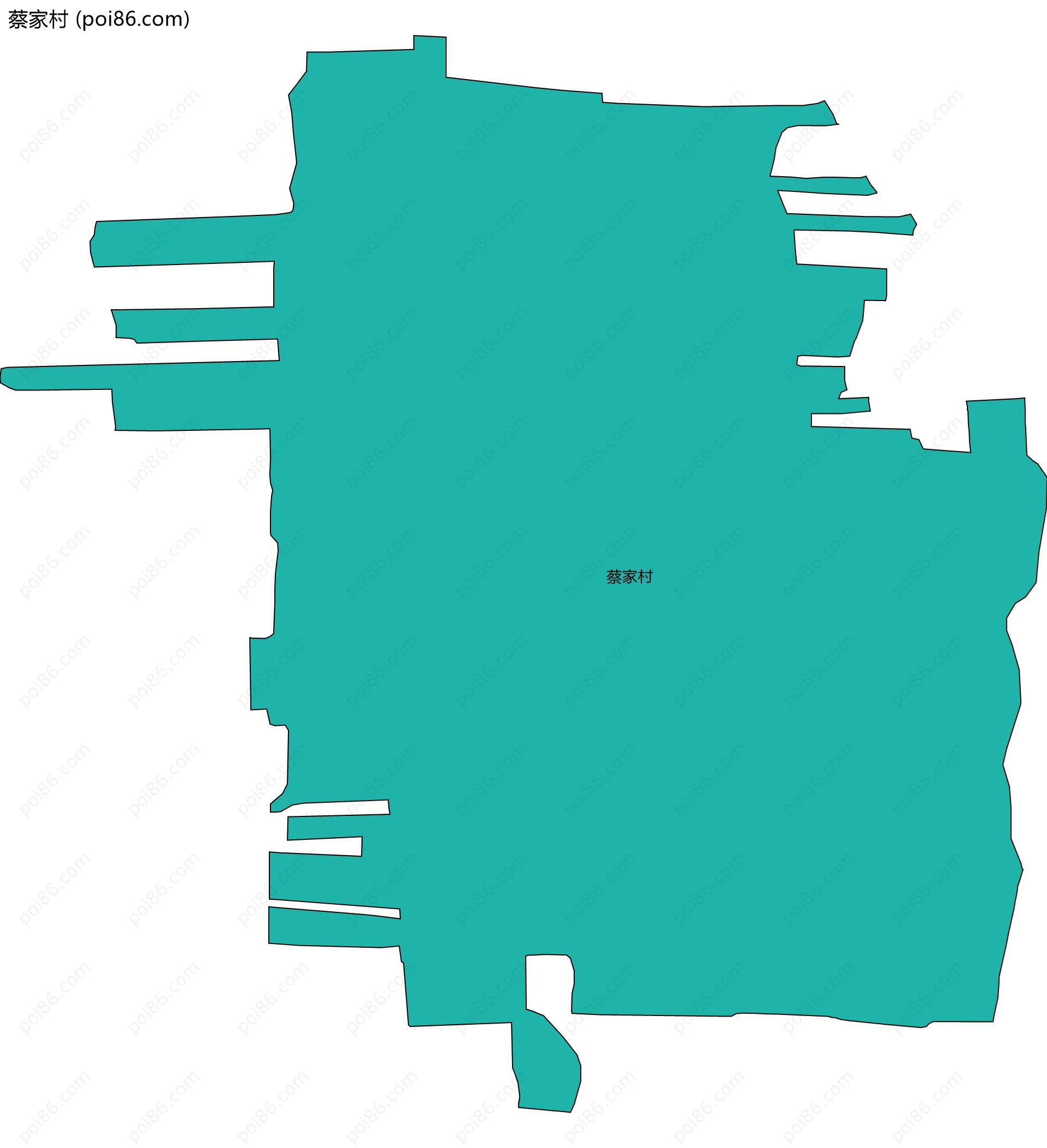 蔡家村边界地图