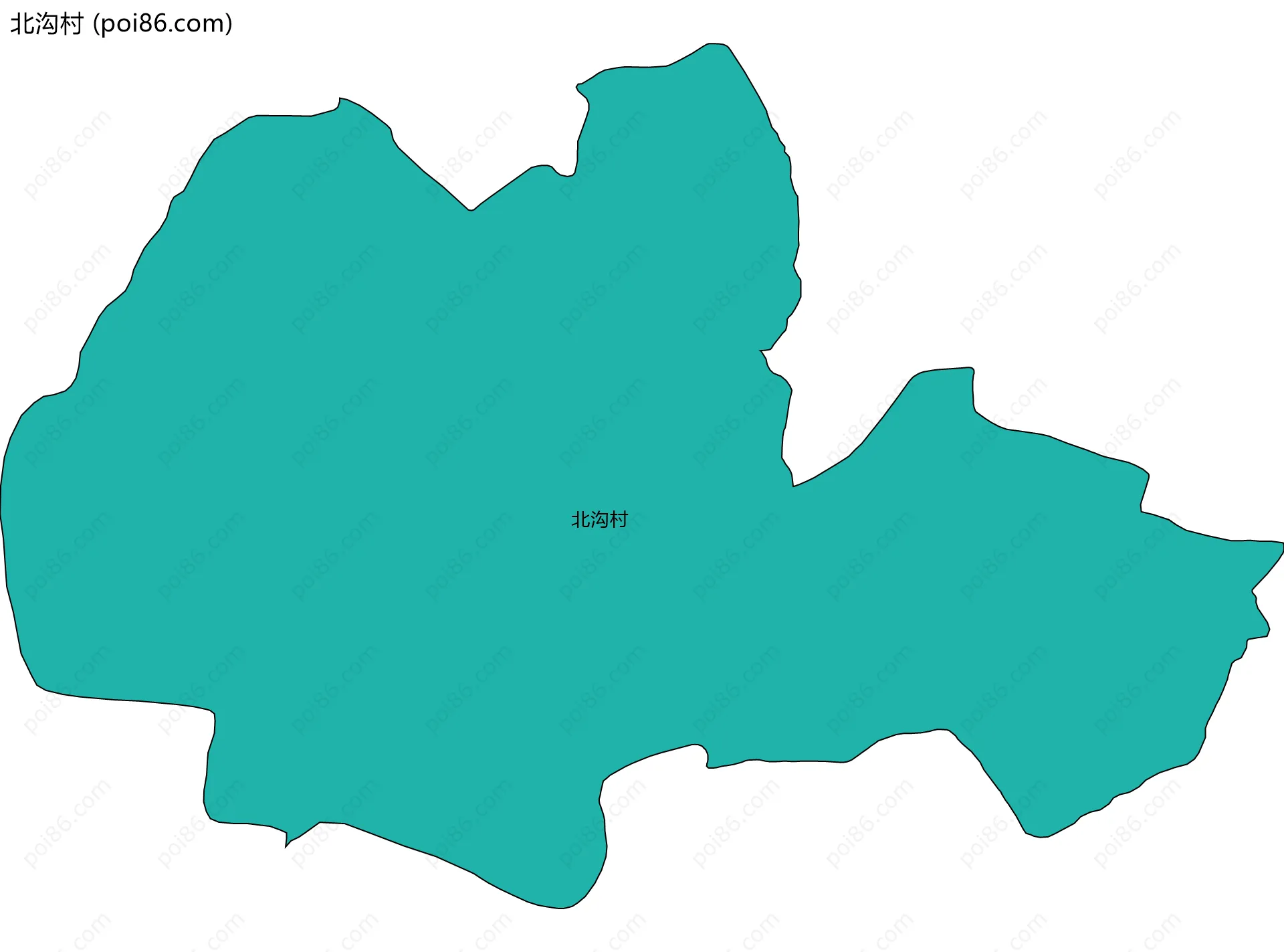 北沟村边界地图