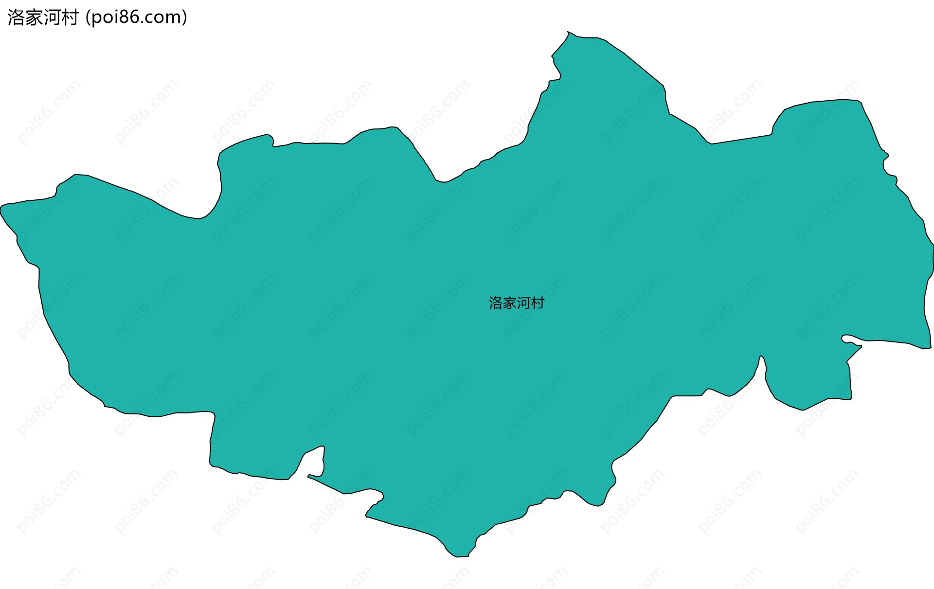 洛家河村边界地图