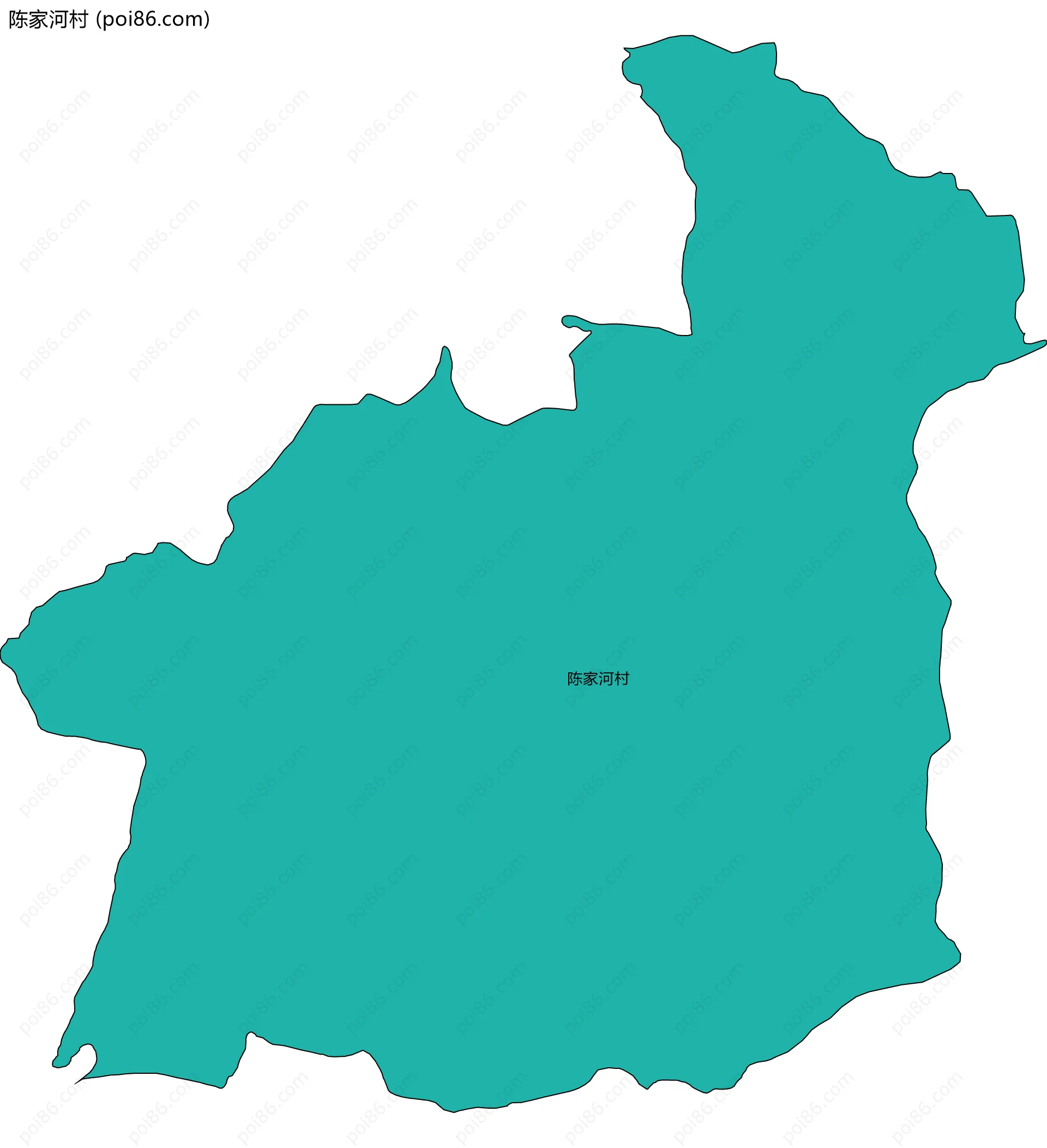 陈家河村边界地图