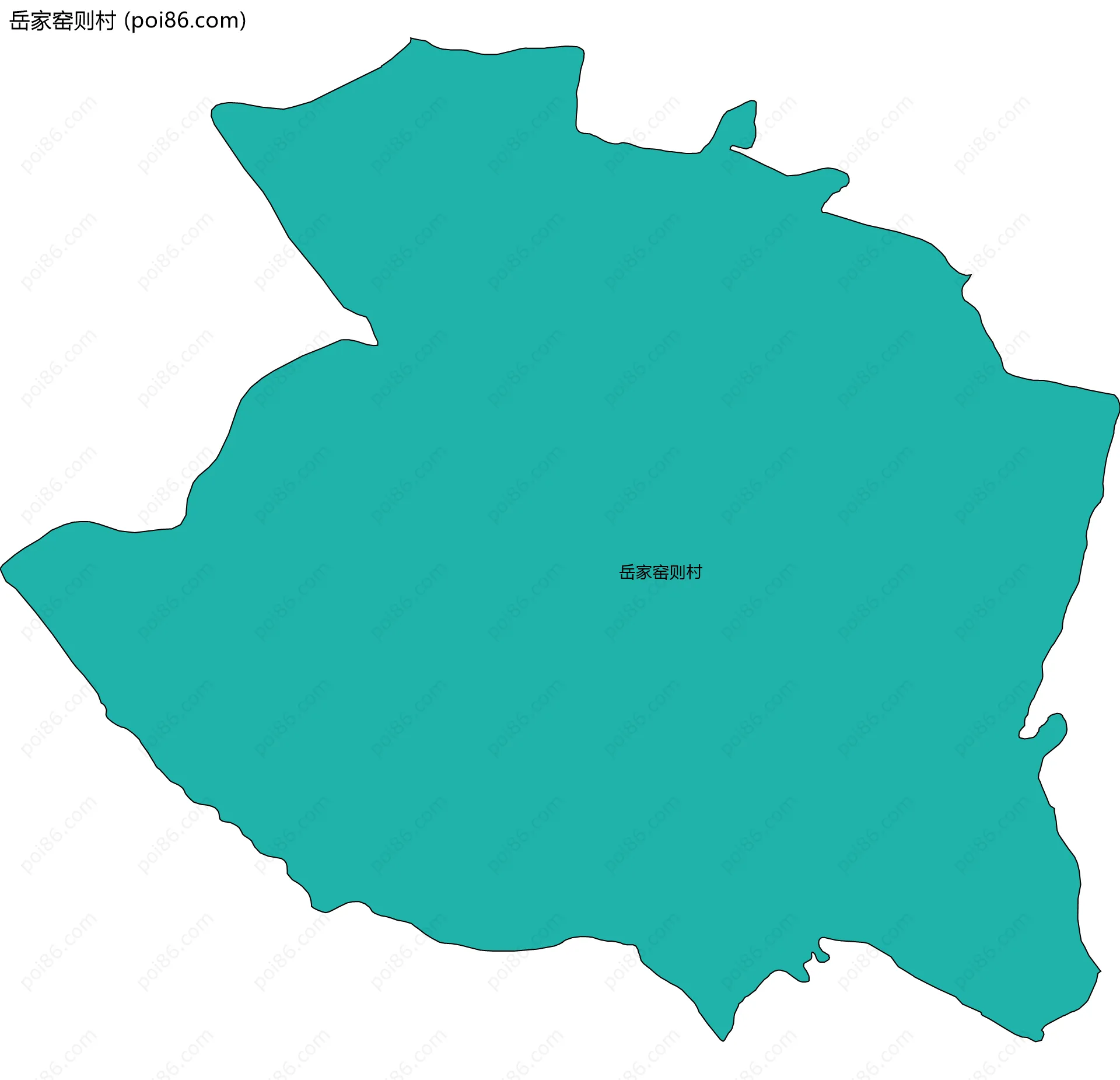 岳家窑则村边界地图
