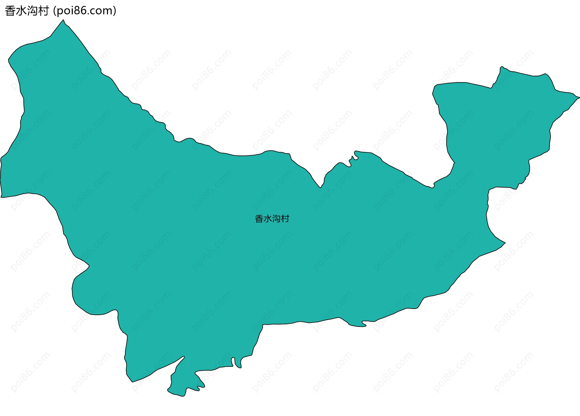 香水沟村边界地图