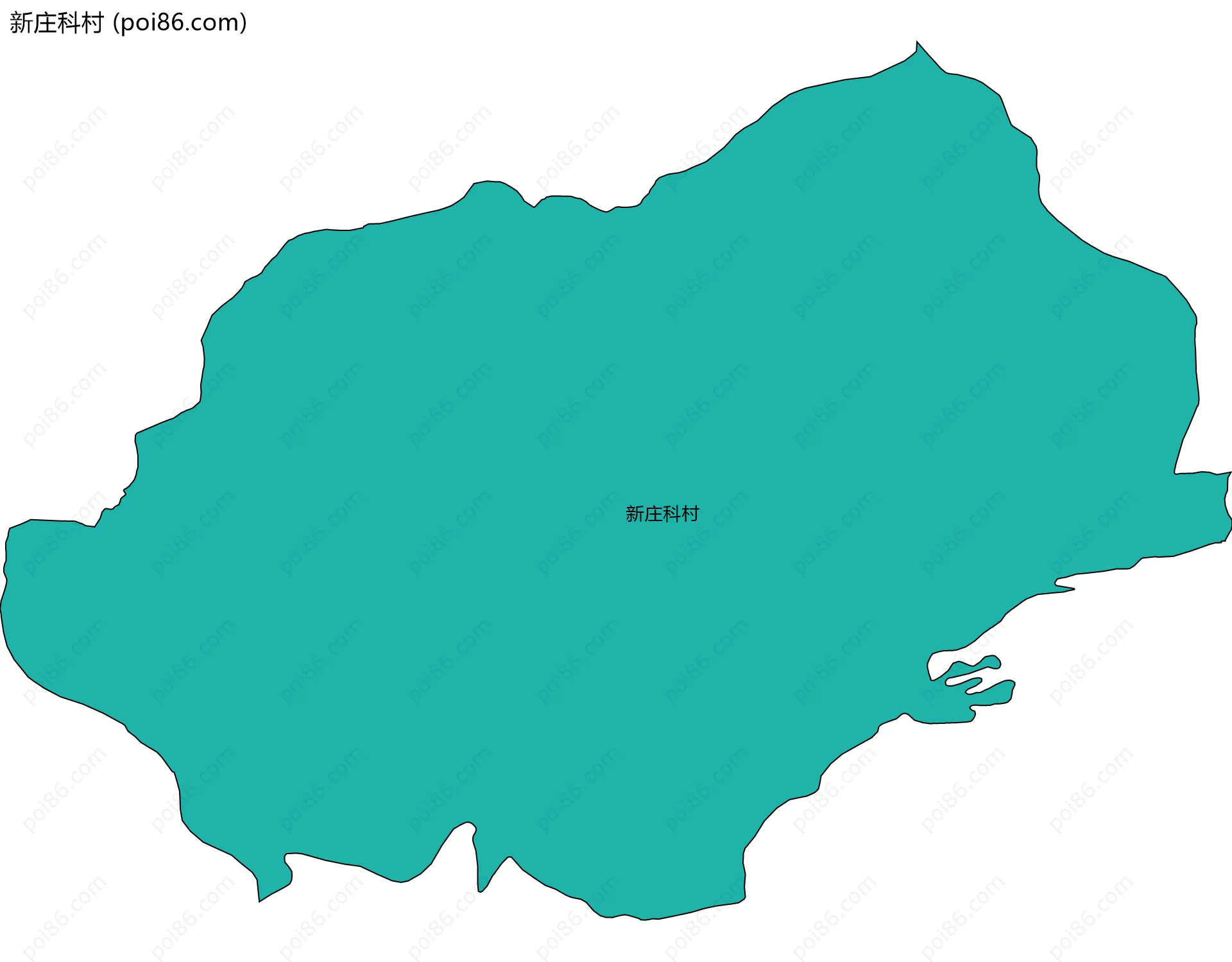 新庄科村边界地图