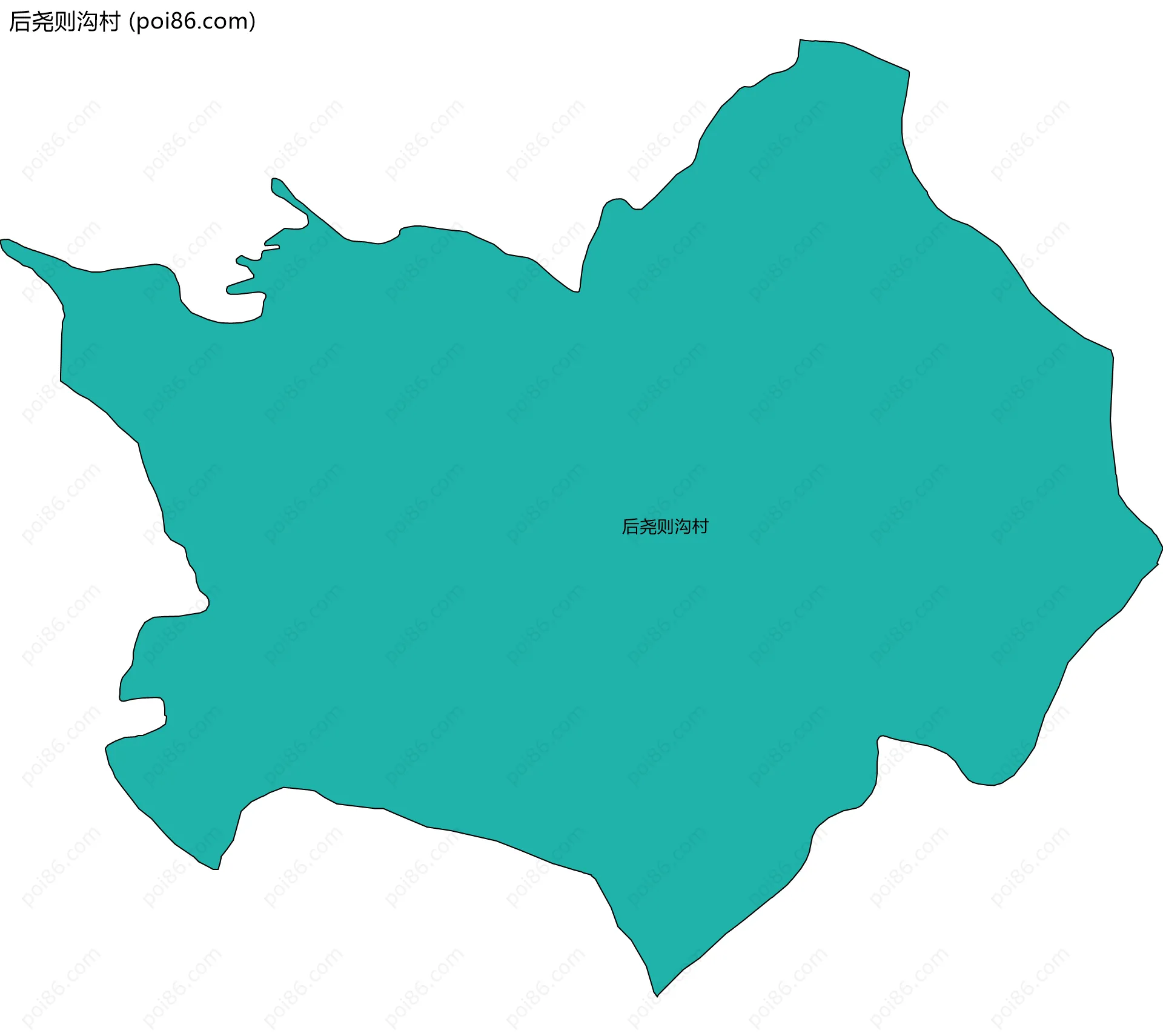 后尧则沟村边界地图