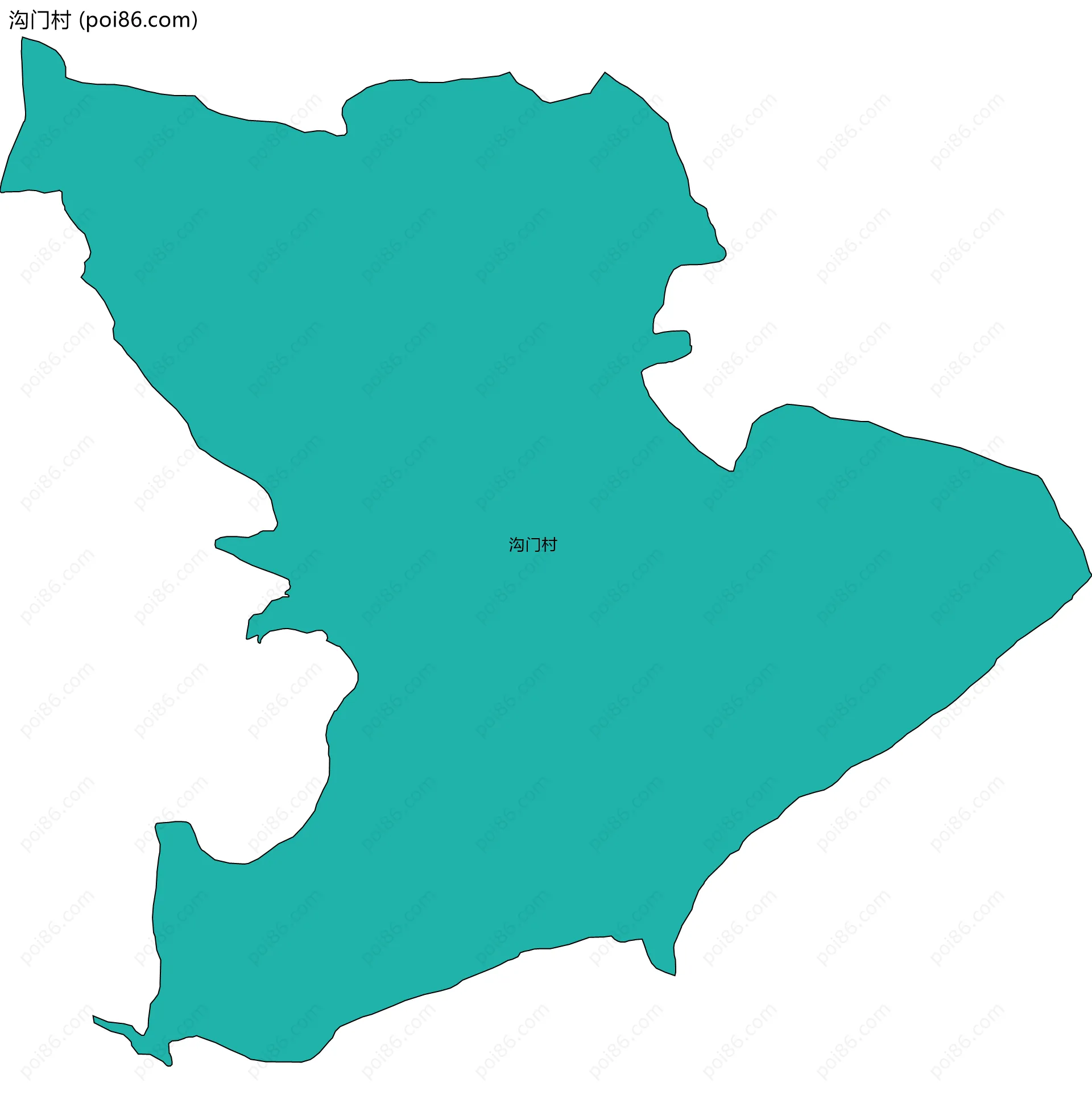 沟门村边界地图