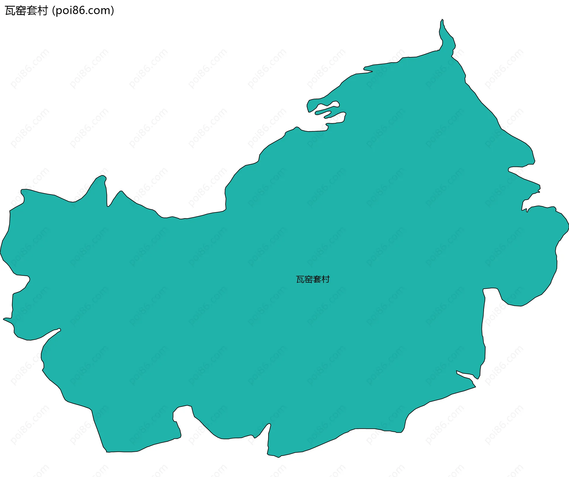 瓦窑套村边界地图