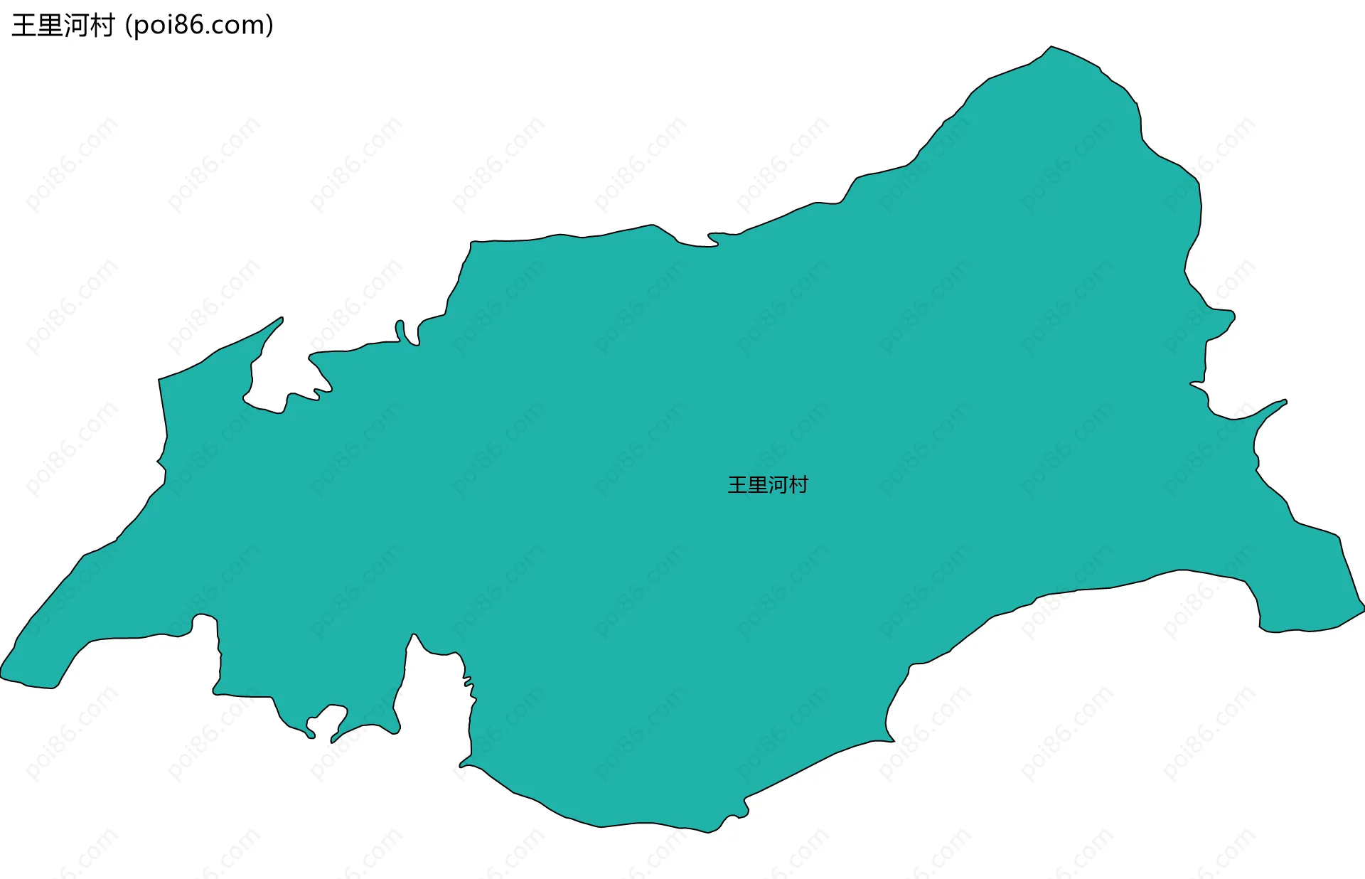 王里河村边界地图