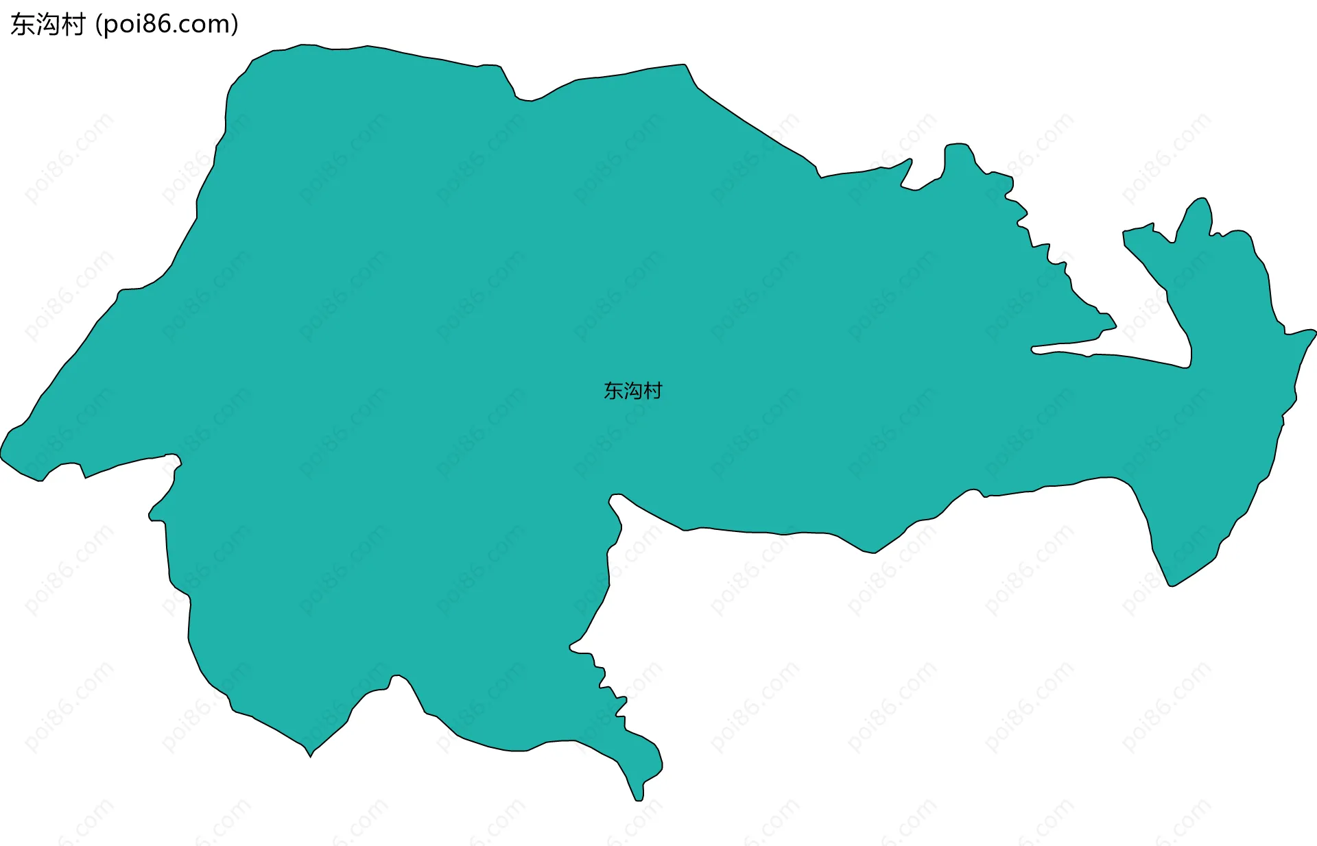 东沟村边界地图