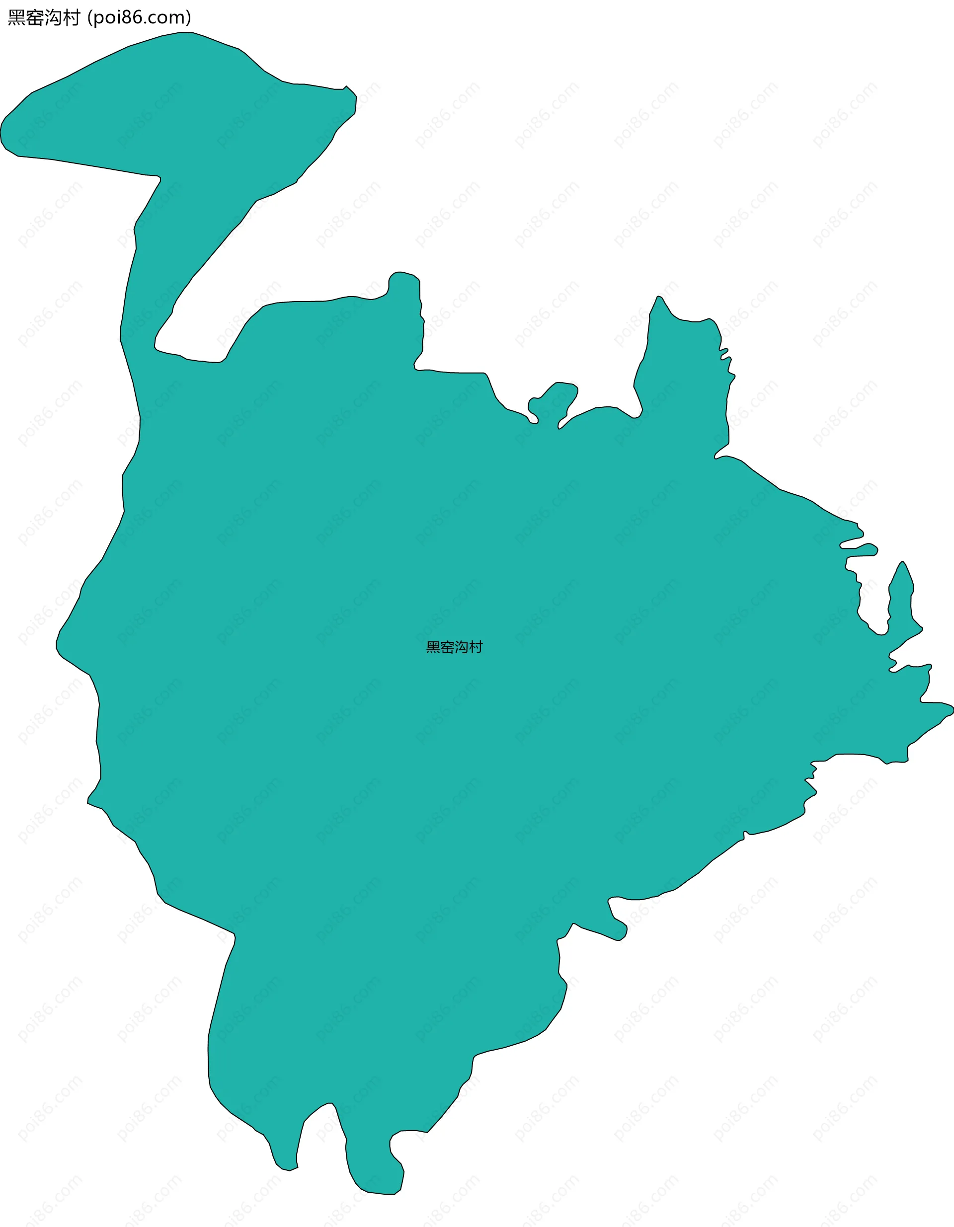 黑窑沟村边界地图