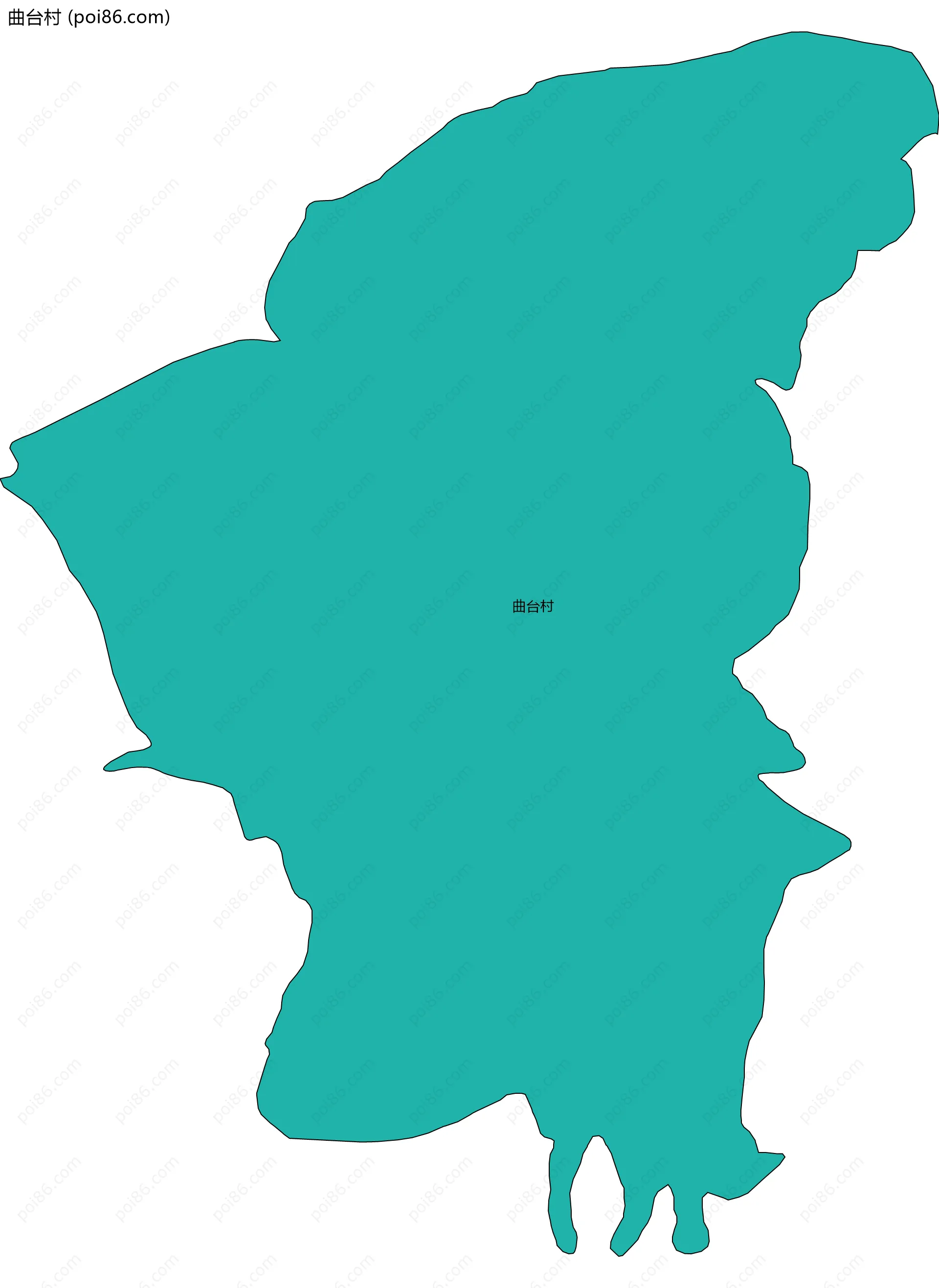 曲台村边界地图