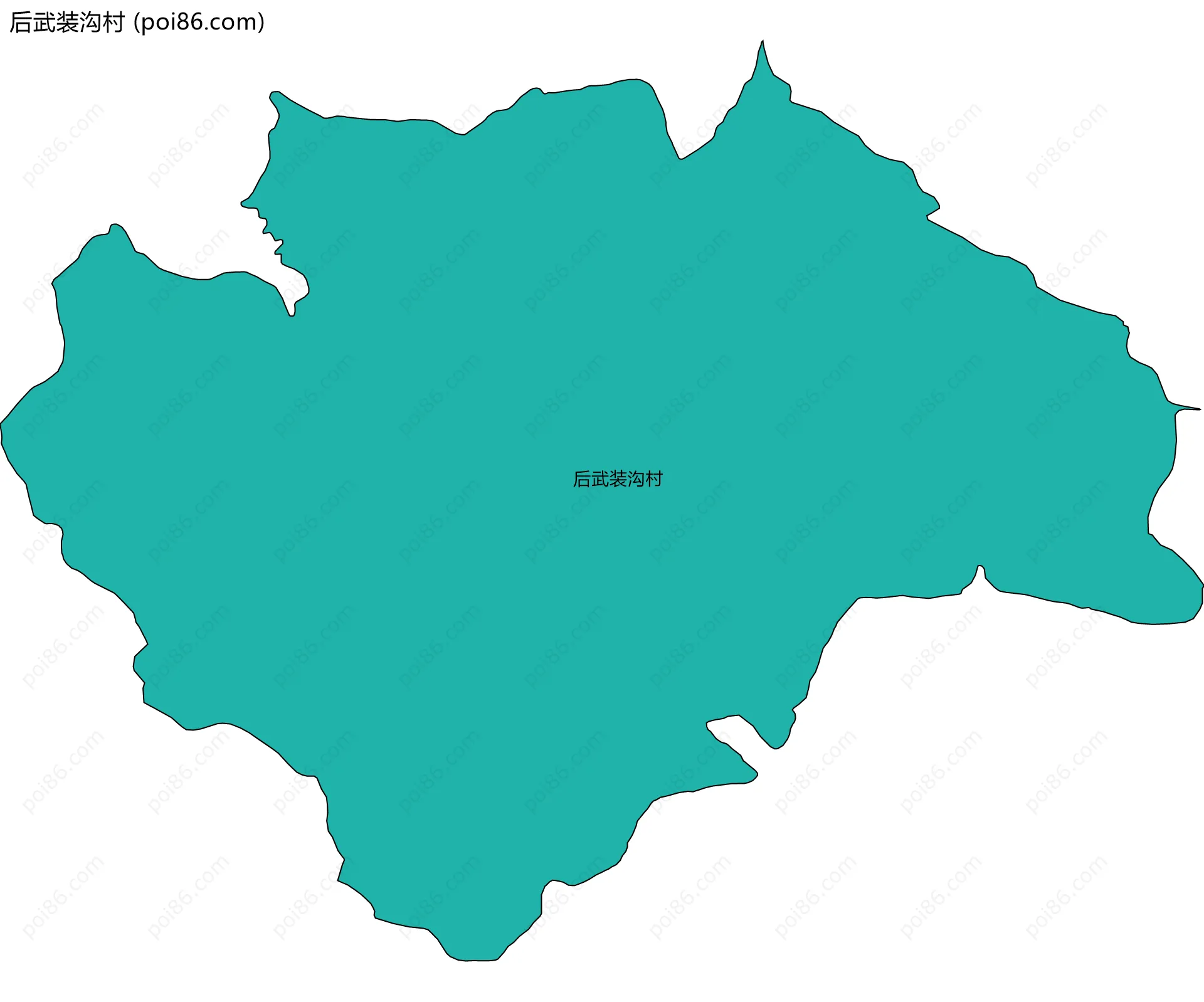 后武装沟村边界地图