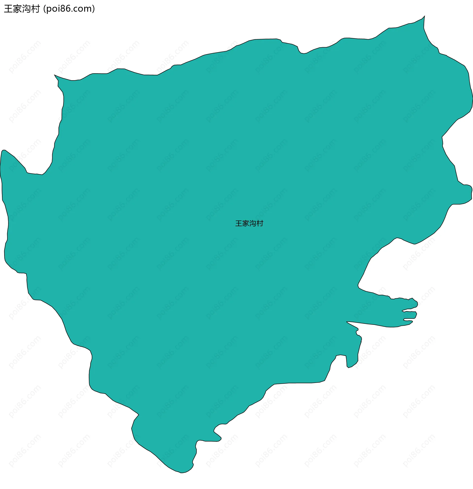 王家沟村边界地图