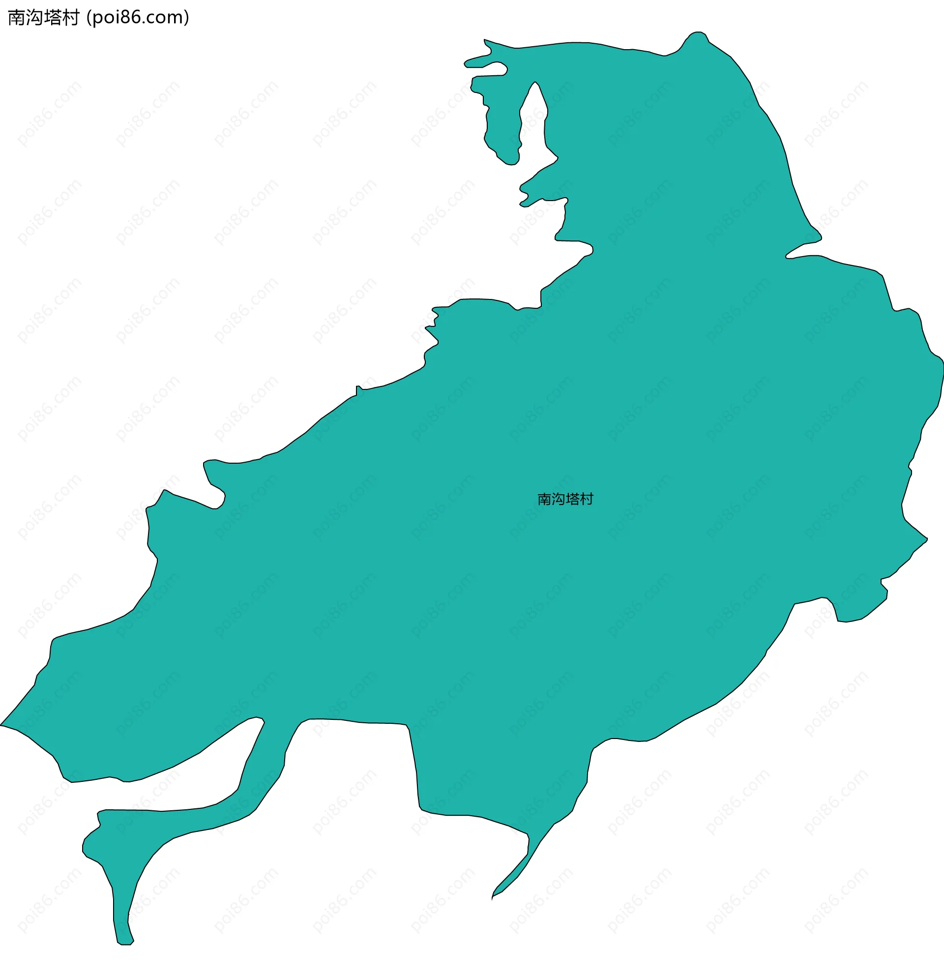 南沟塔村边界地图