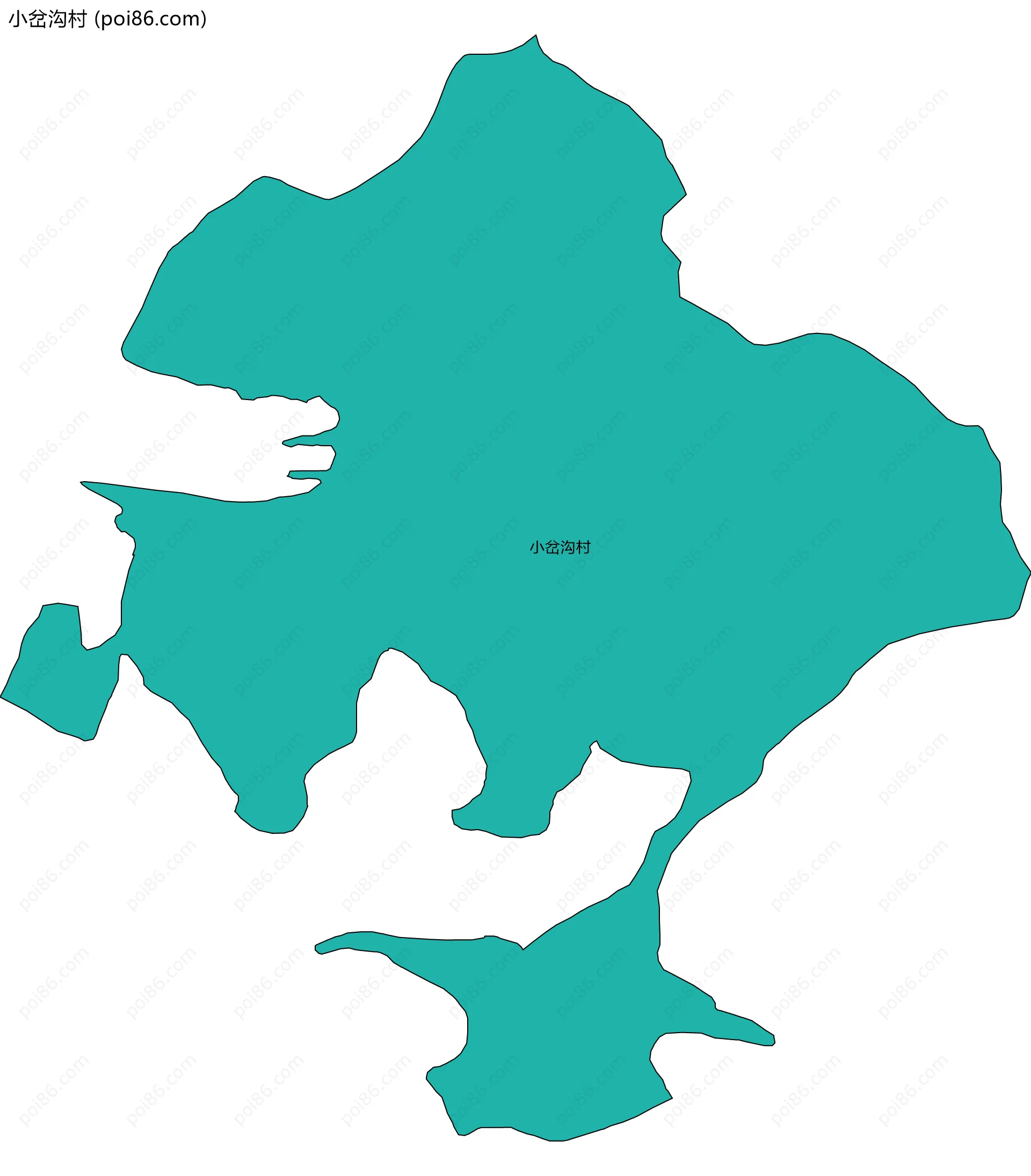 小岔沟村边界地图