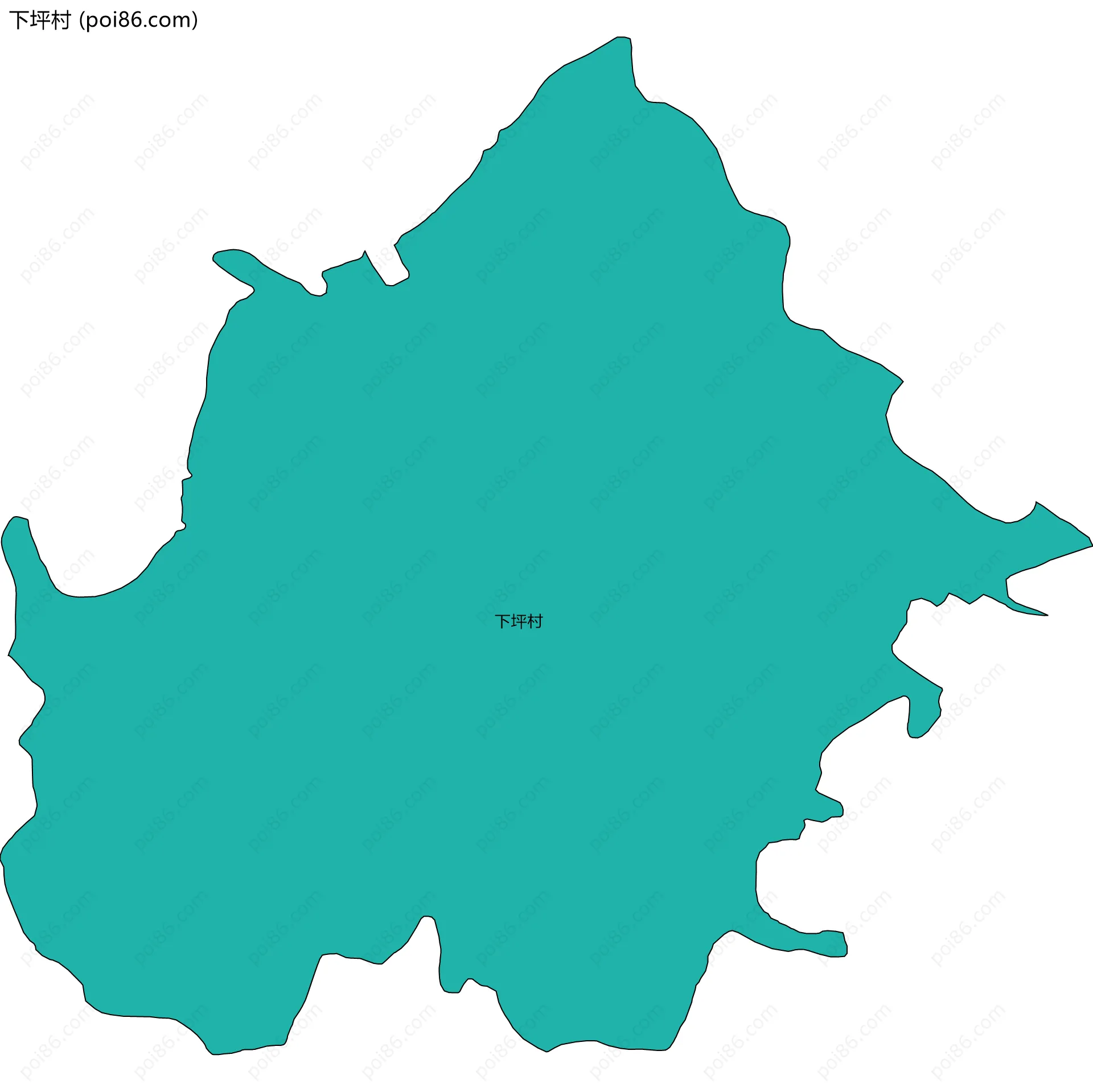 下坪村边界地图