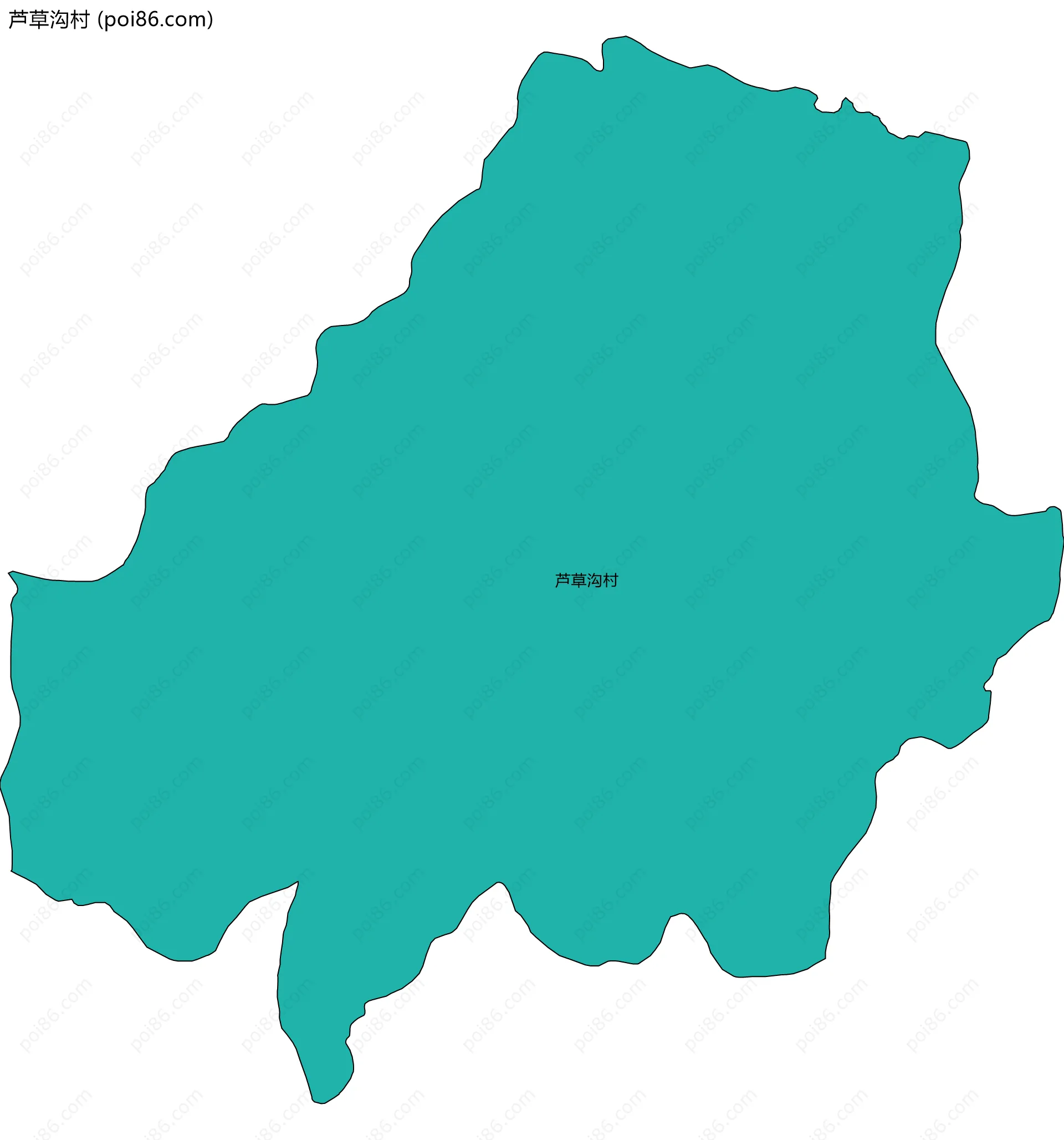 芦草沟村边界地图