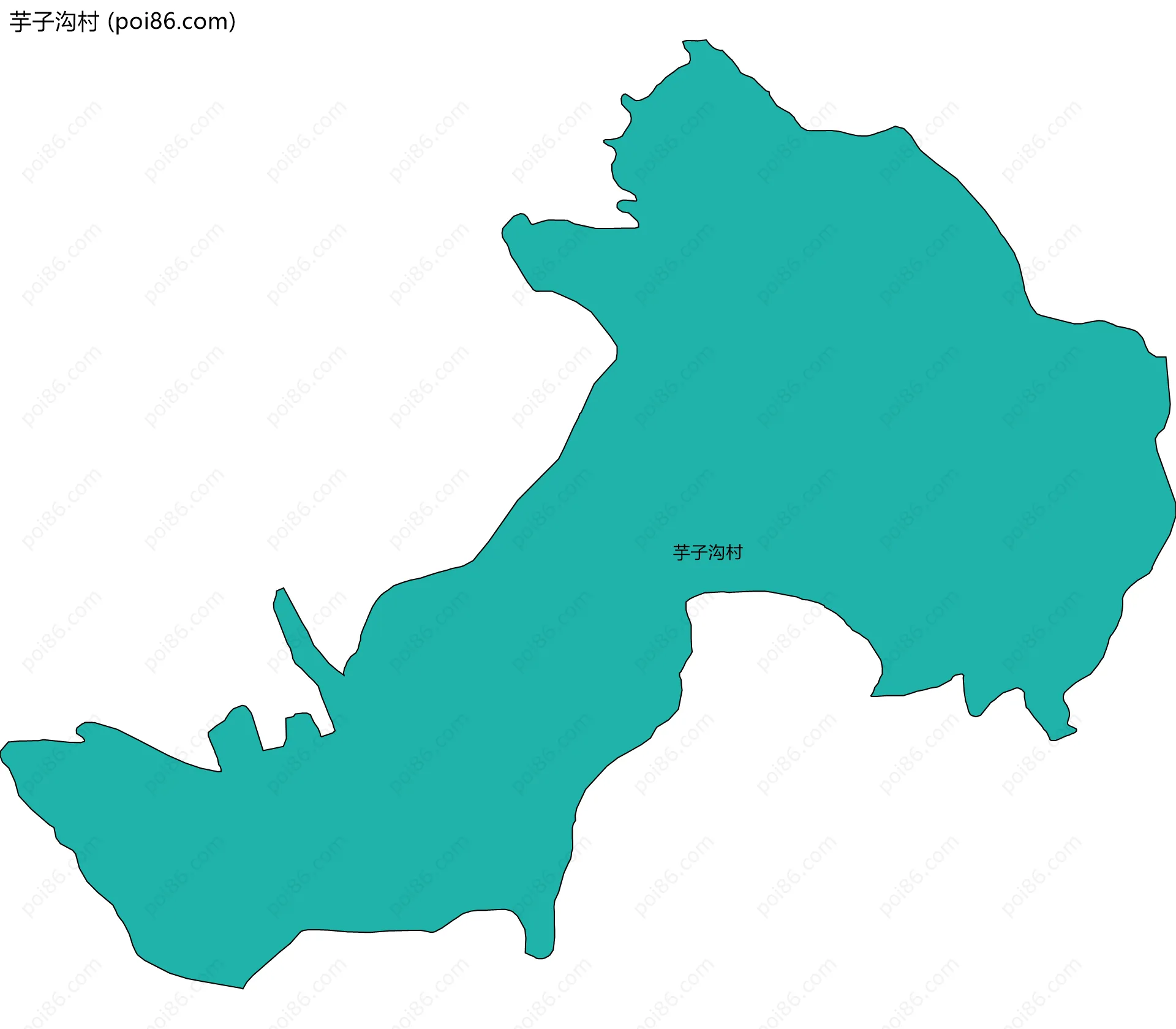 芋子沟村边界地图