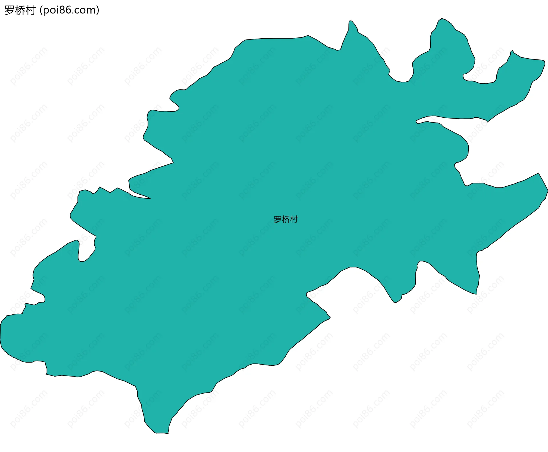 罗桥村边界地图