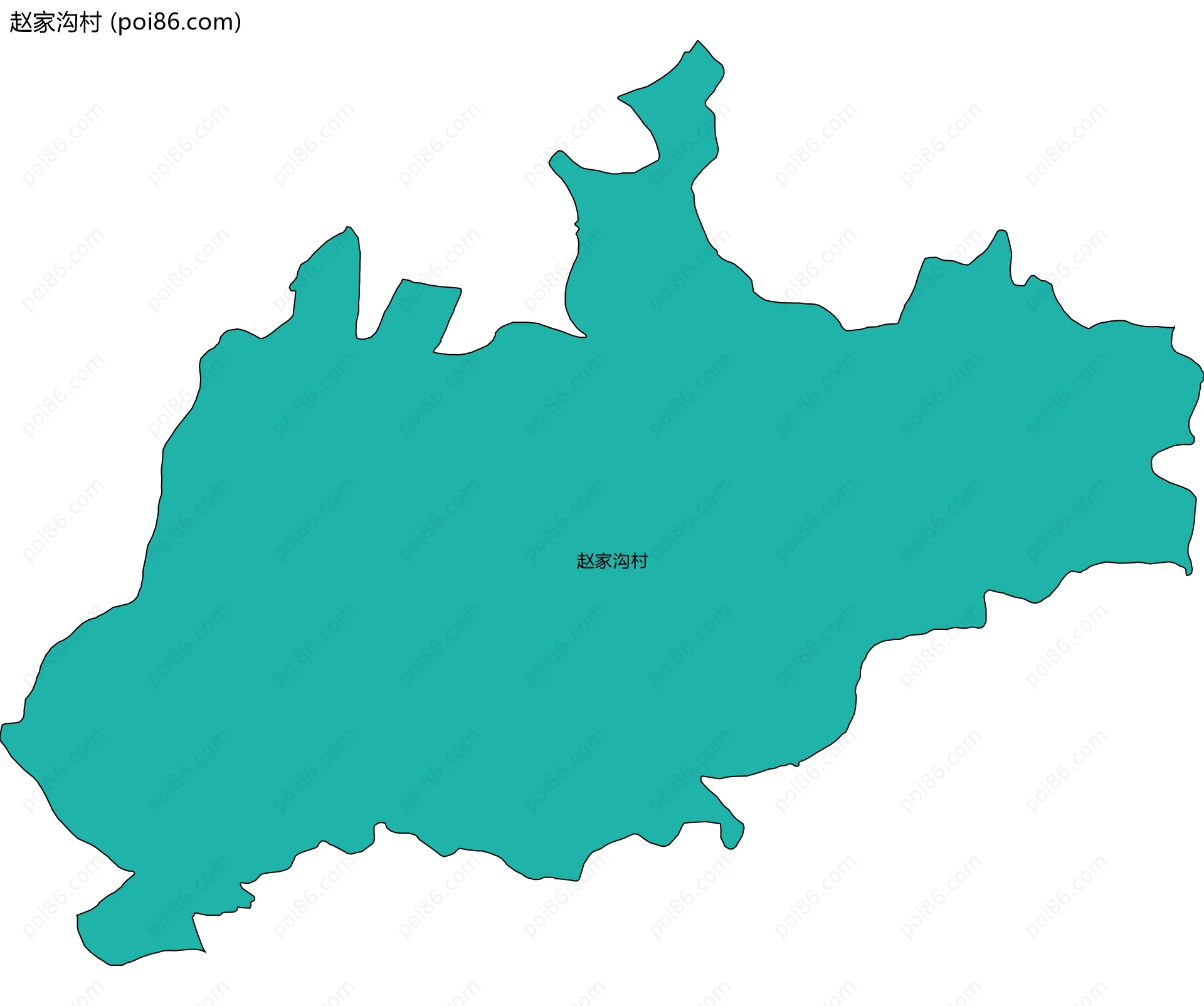 赵家沟村边界地图