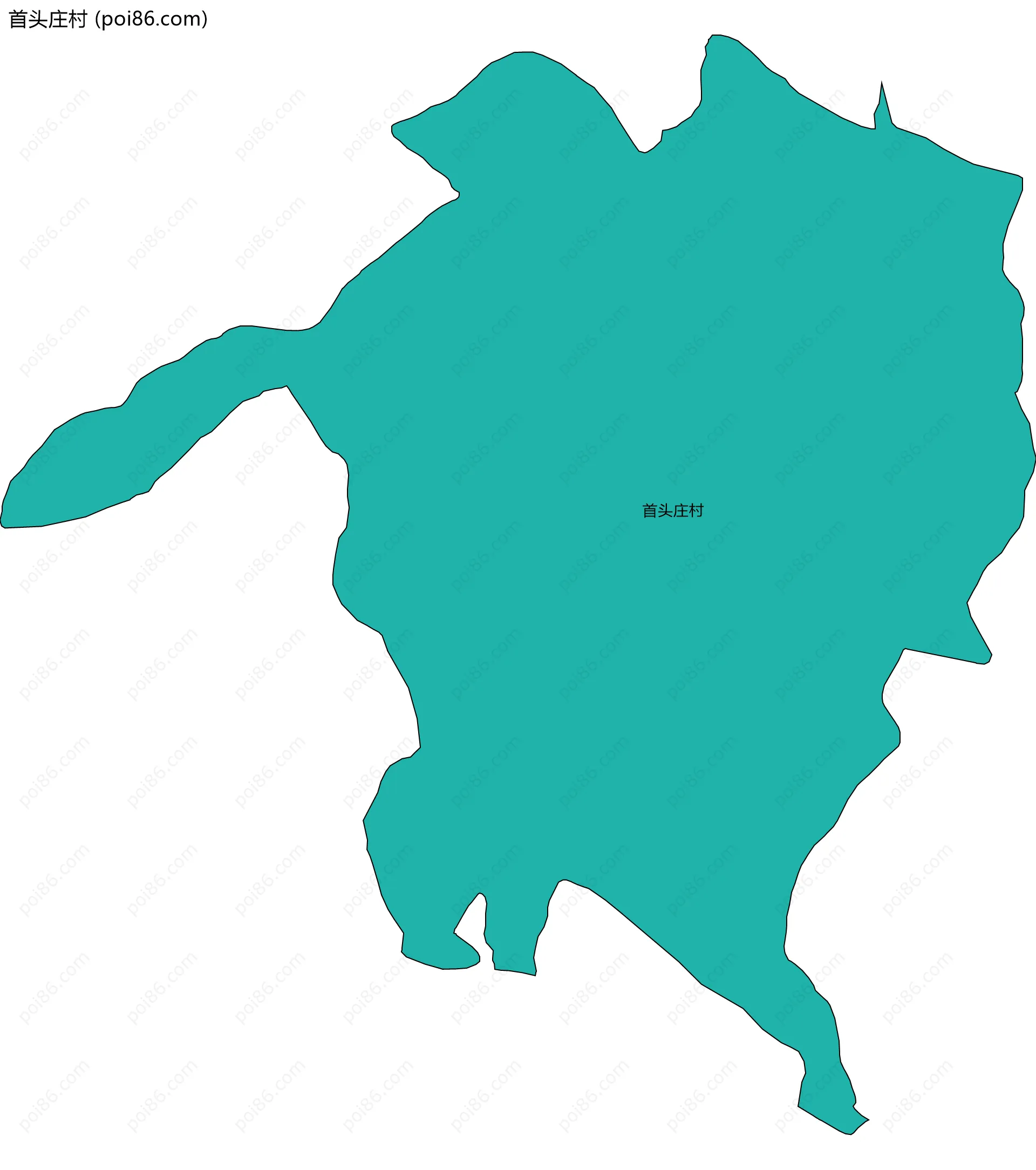 首头庄村边界地图