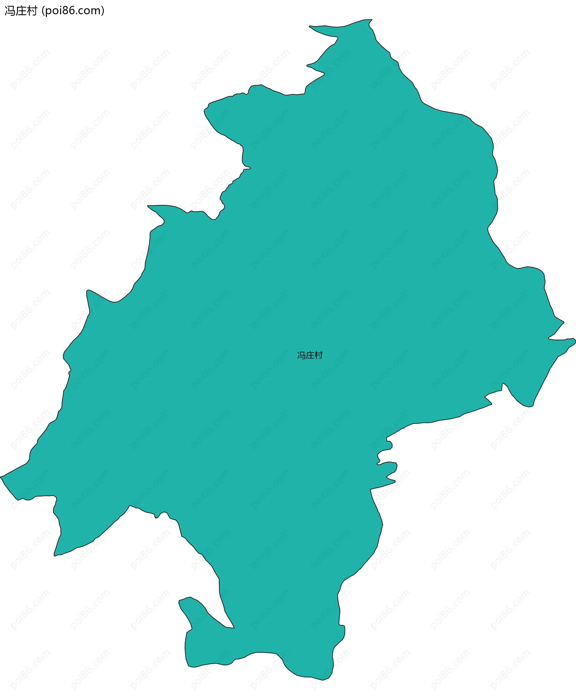 冯庄村边界地图