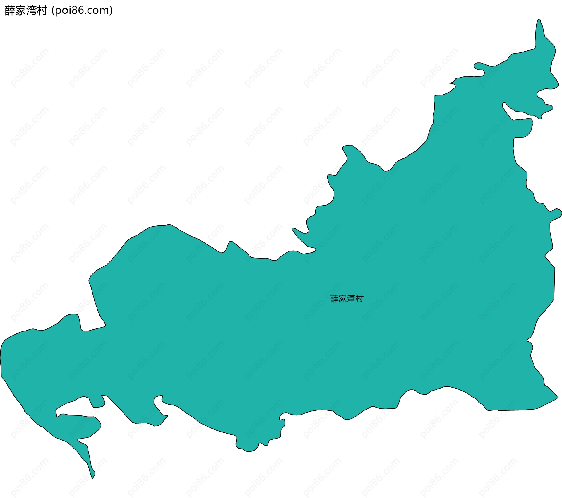 薛家湾村边界地图