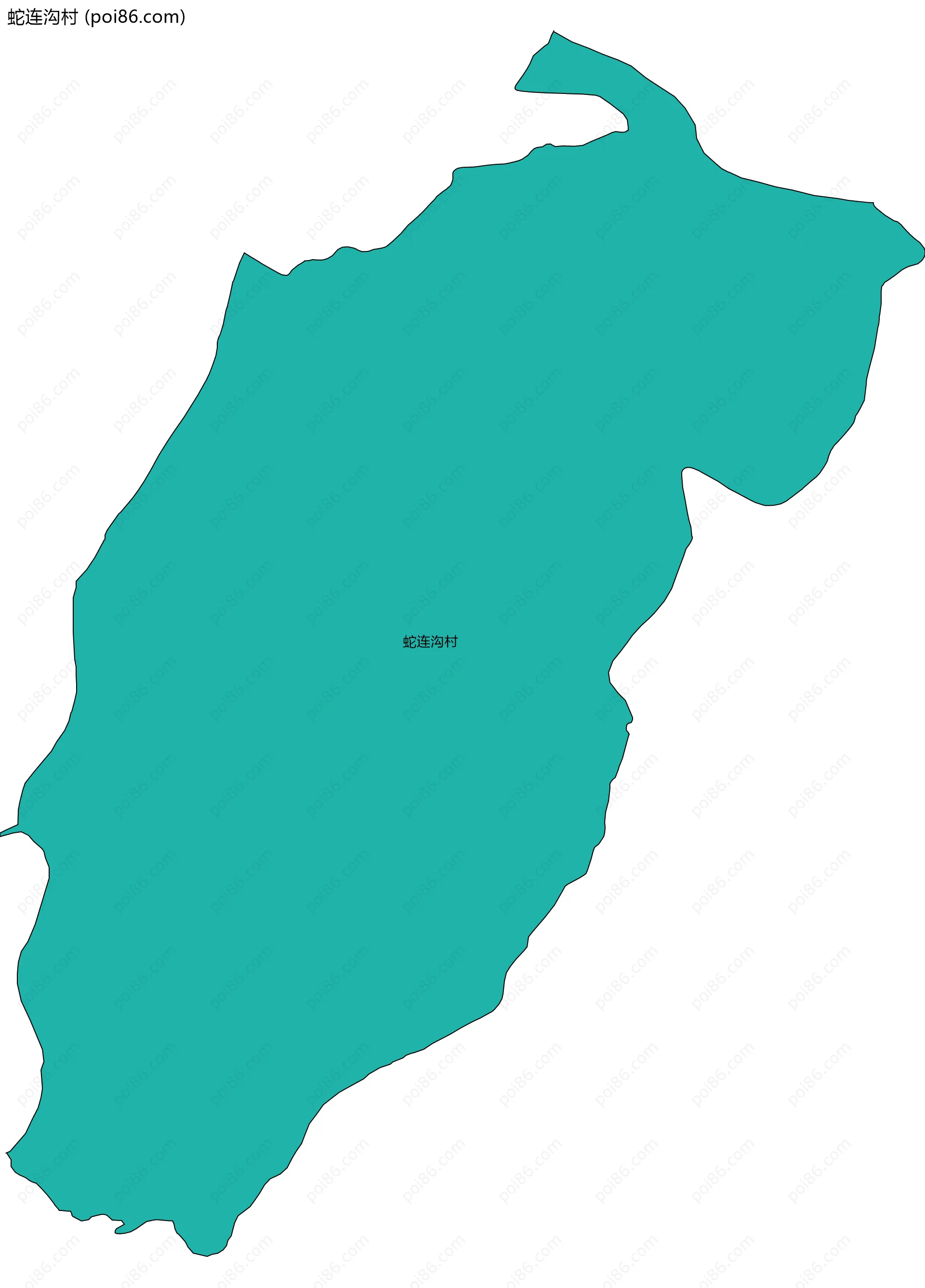 蛇连沟村边界地图