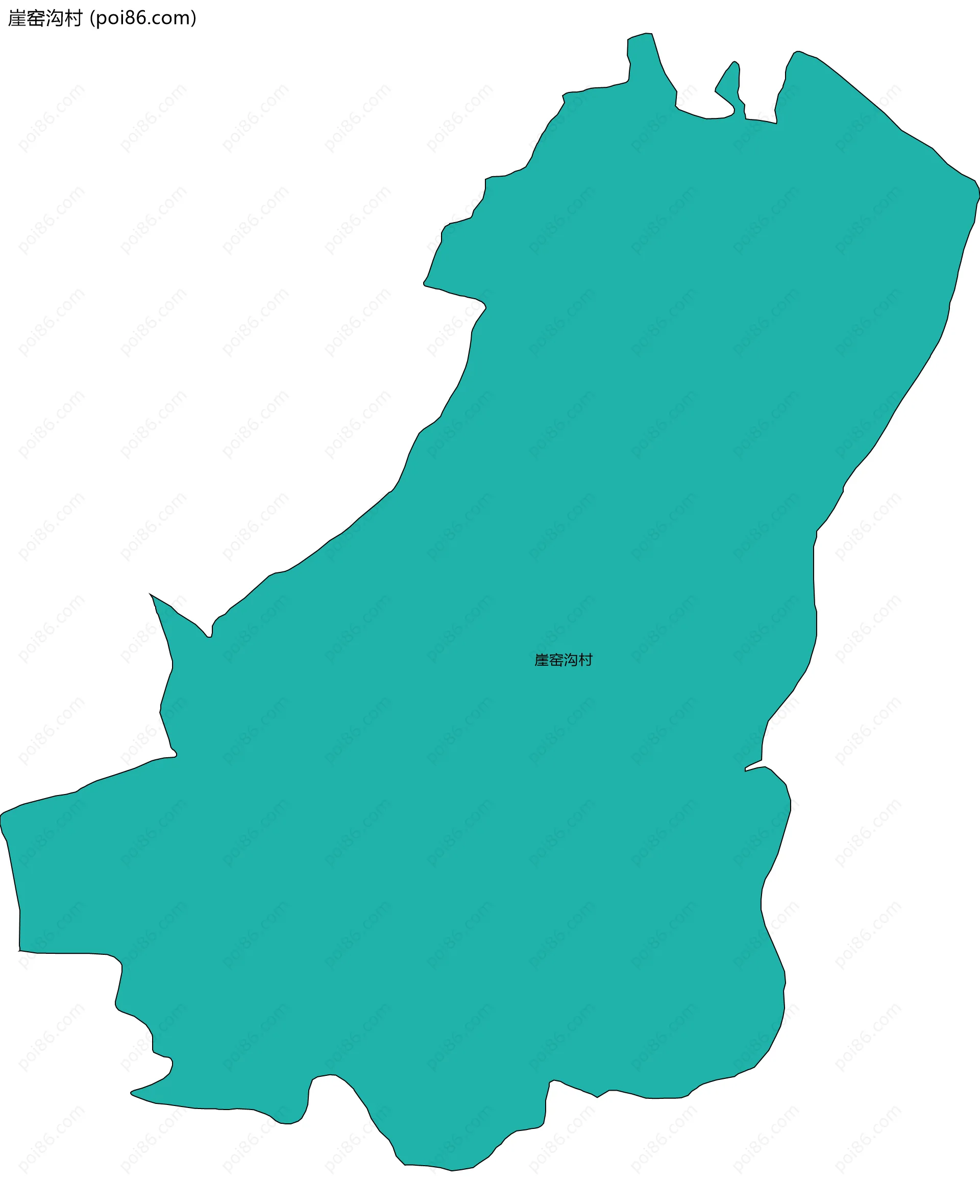 崖窑沟村边界地图