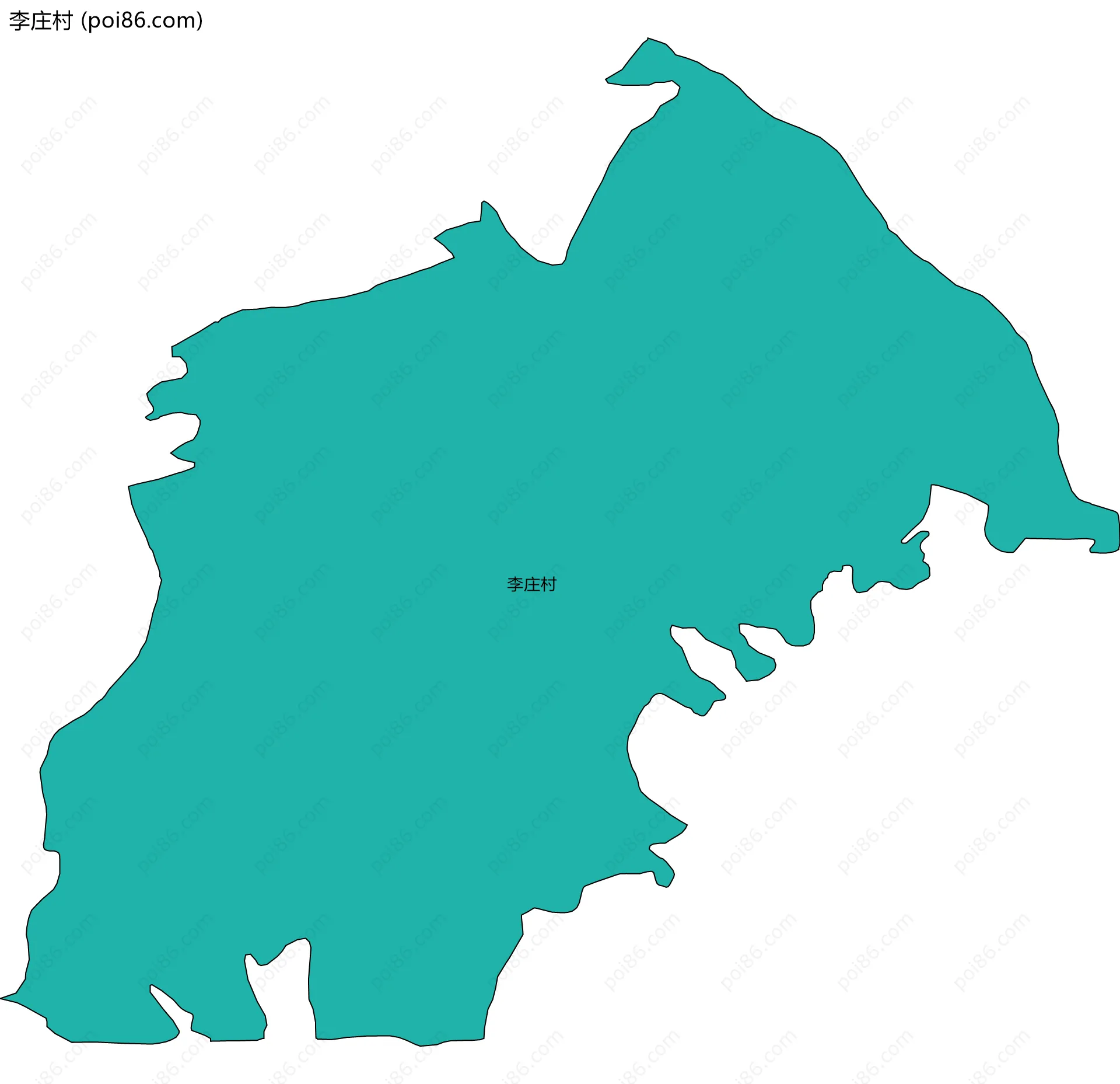 李庄村边界地图