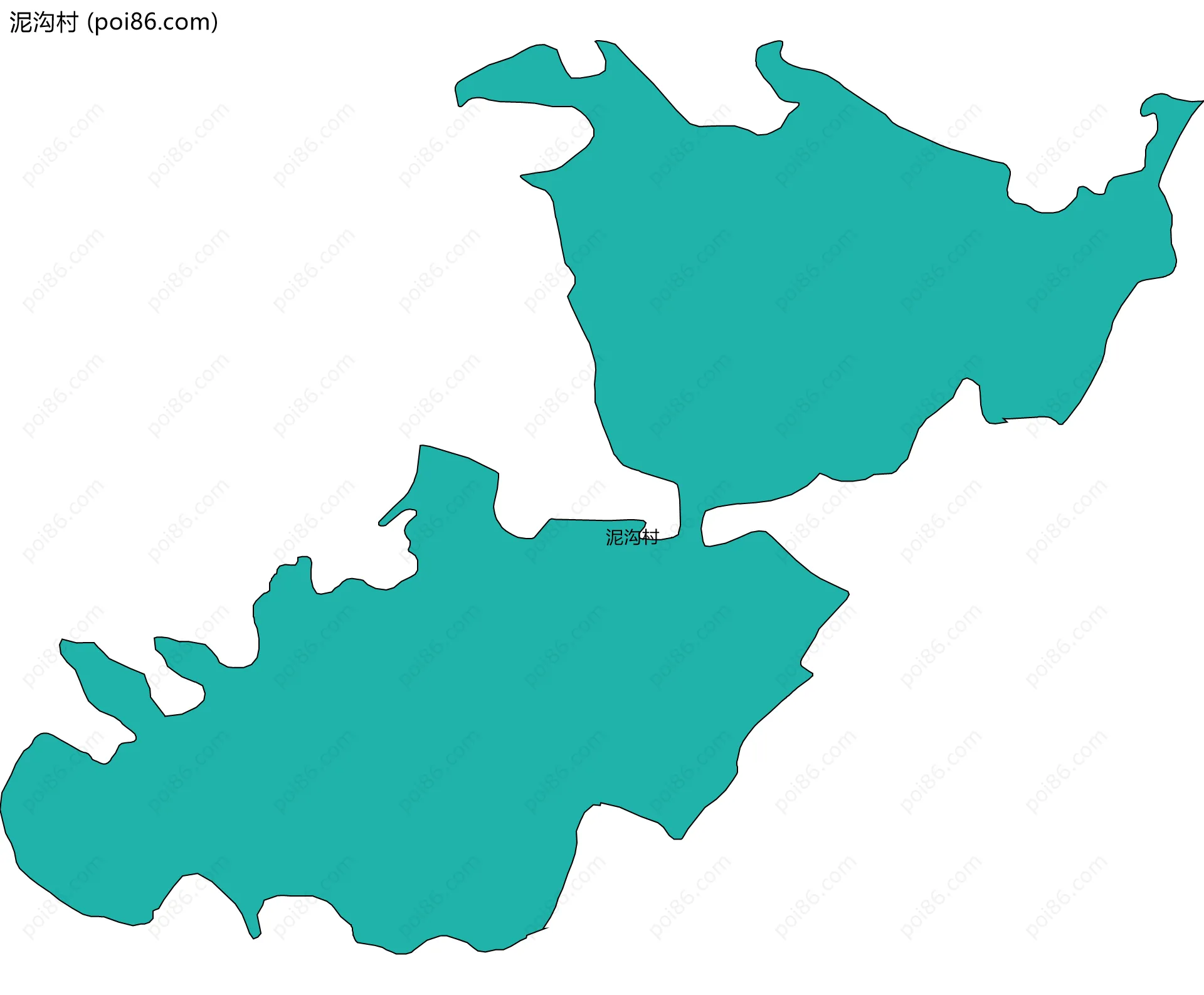 泥沟村边界地图