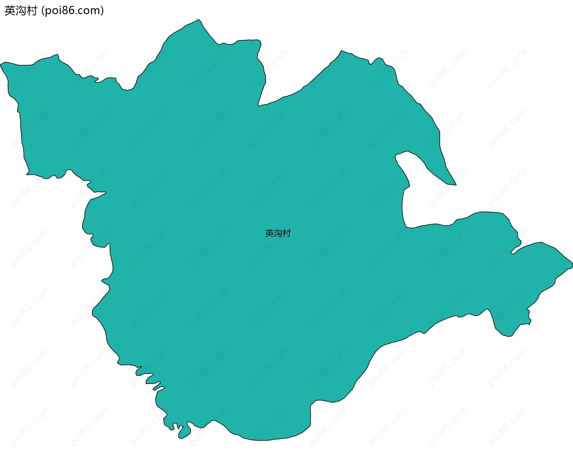 英沟村边界地图