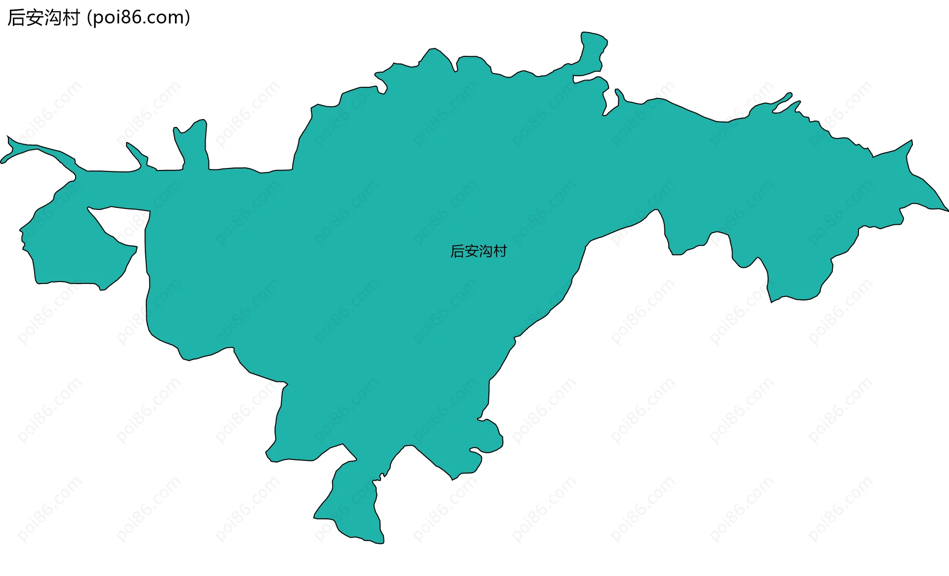 后安沟村边界地图